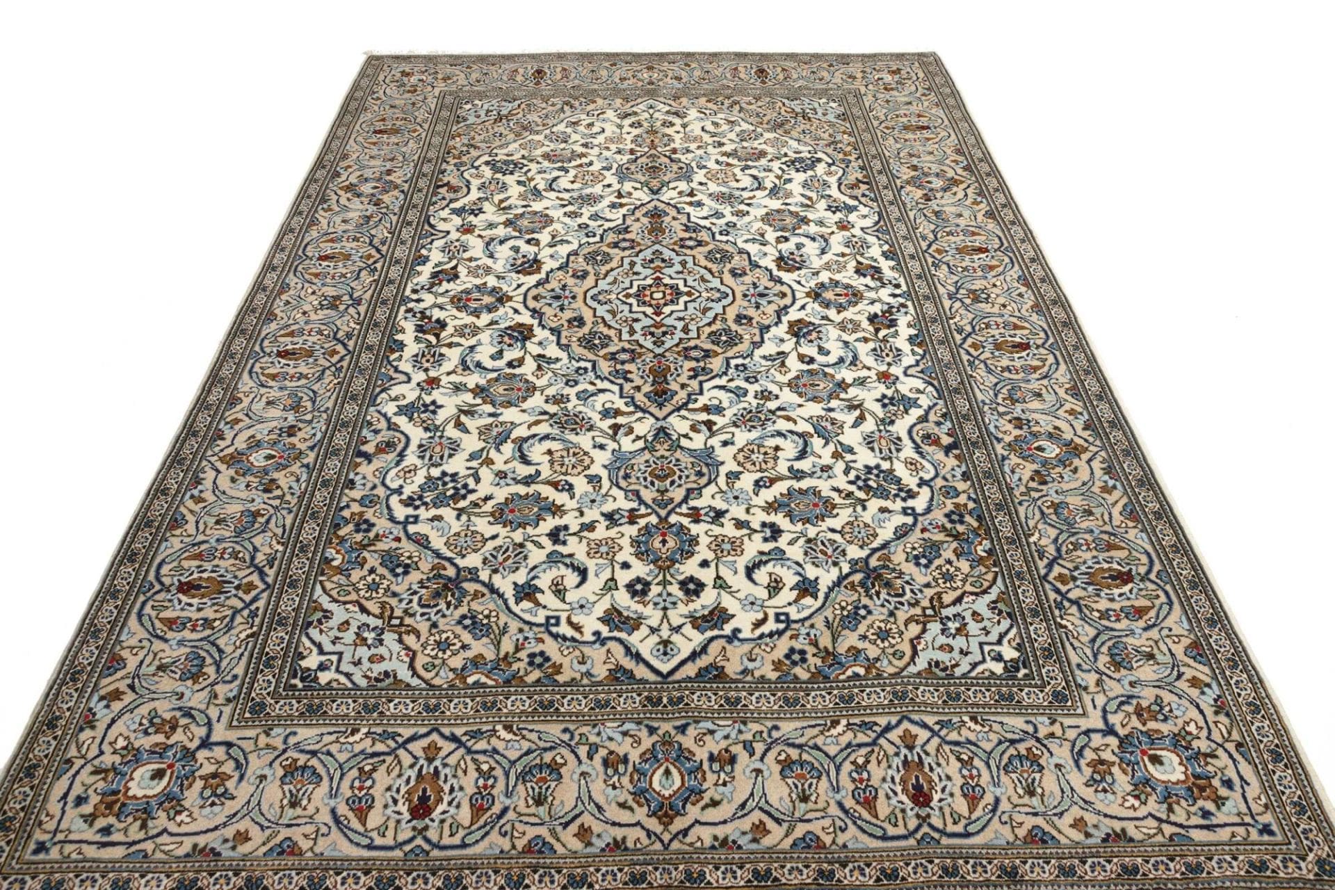Handgeknüpfter Kashan Perserteppich, 200 × 304 cm, Wolle