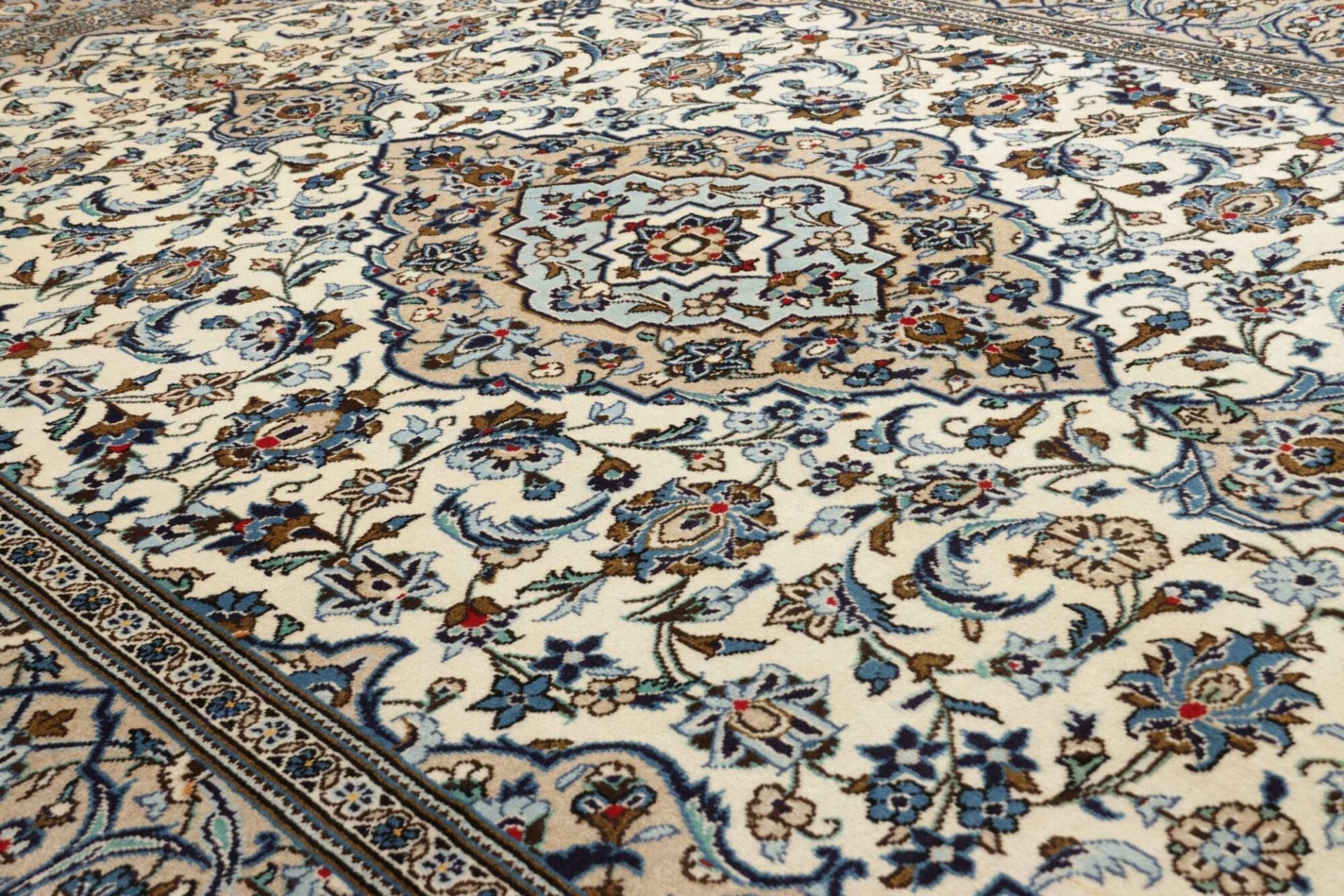 Handgeknüpfter Kashan Perserteppich, 200 × 304 cm, Wolle