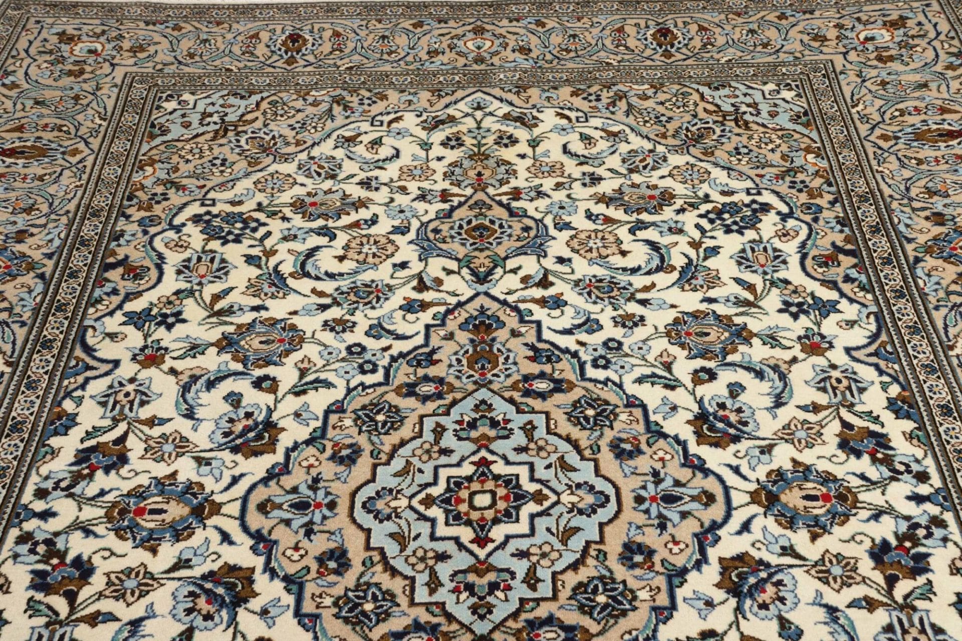 Handgeknüpfter Kashan Perserteppich, 200 × 304 cm, Wolle