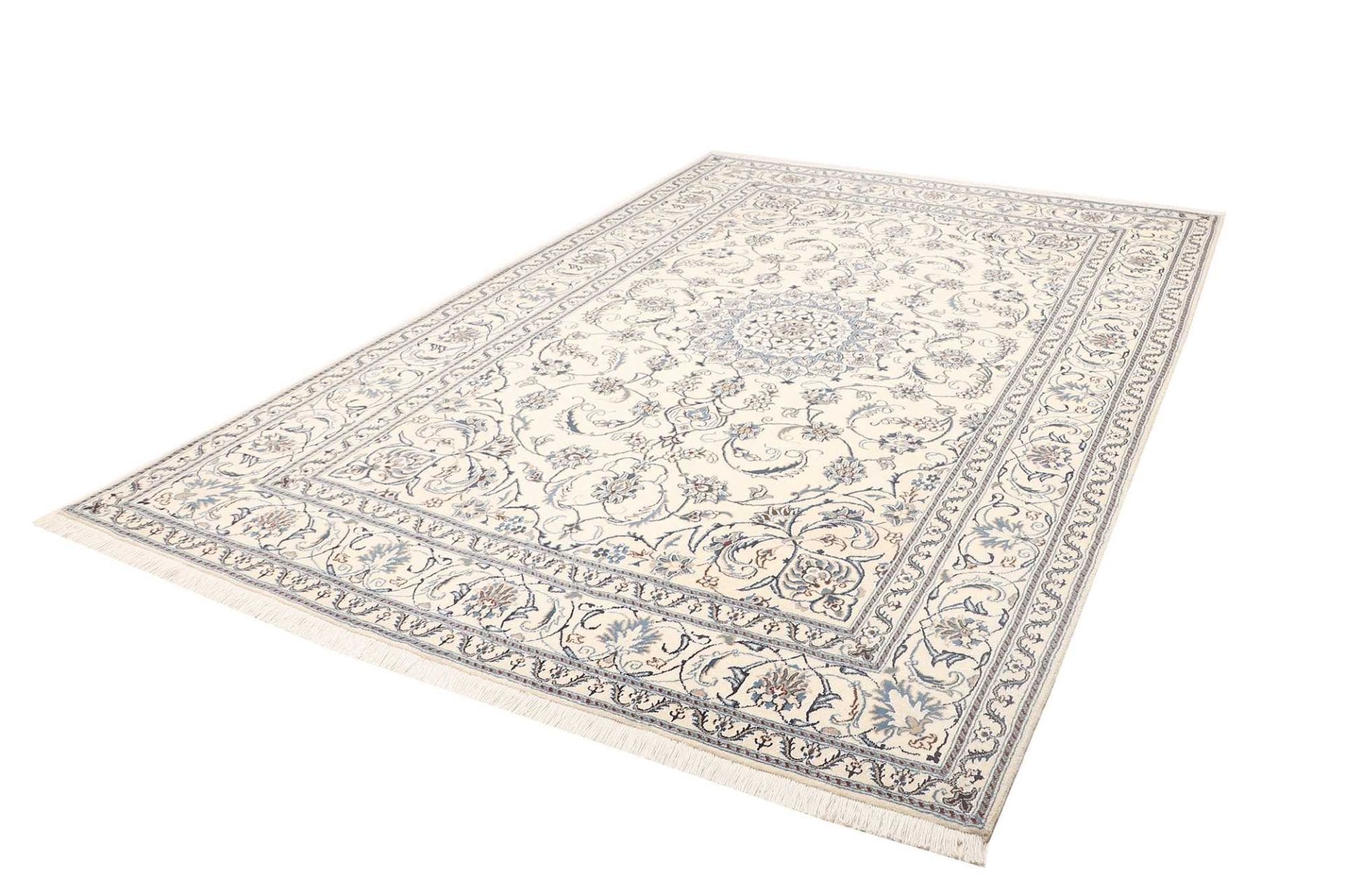 nain-teppich-208-x-294-cm-florale-muster-handgeknupft-perserteppich-1 Nain Perserteppich 208 × 294 cm aus Wolle, handgeknüpft