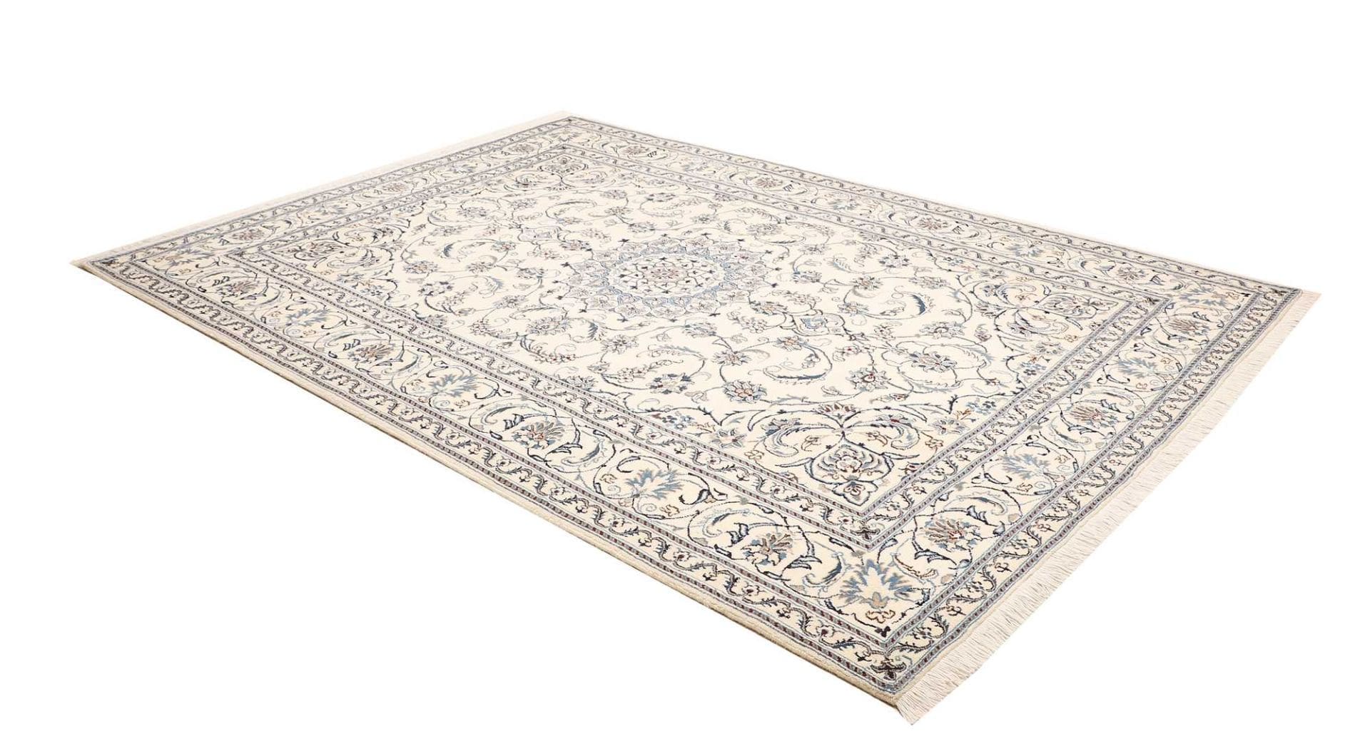 nain-teppich-208-x-294-cm-florale-muster-handgeknupft-perserteppich-2 Nain Perserteppich 208 × 294 cm aus Wolle, handgeknüpft