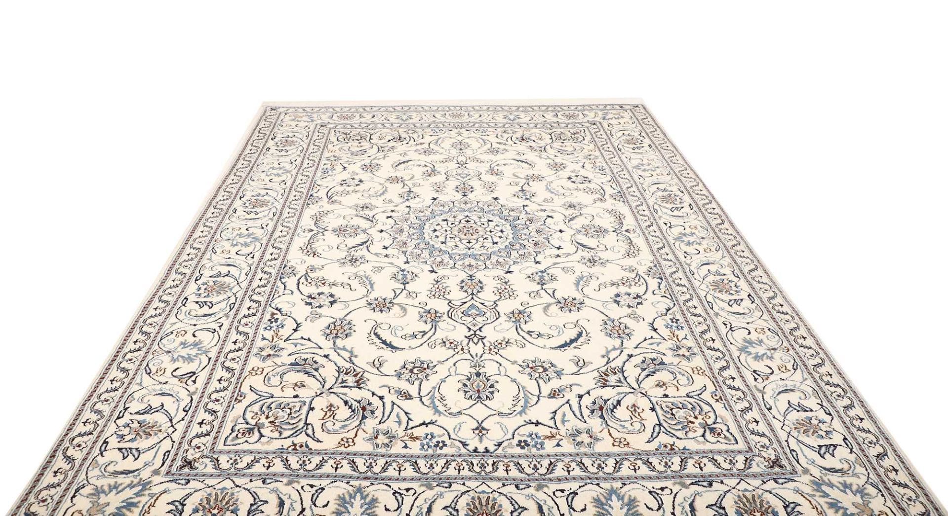 nain-teppich-208-x-294-cm-florale-muster-handgeknupft-perserteppich-3 Nain Perserteppich 208 × 294 cm aus Wolle, handgeknüpft