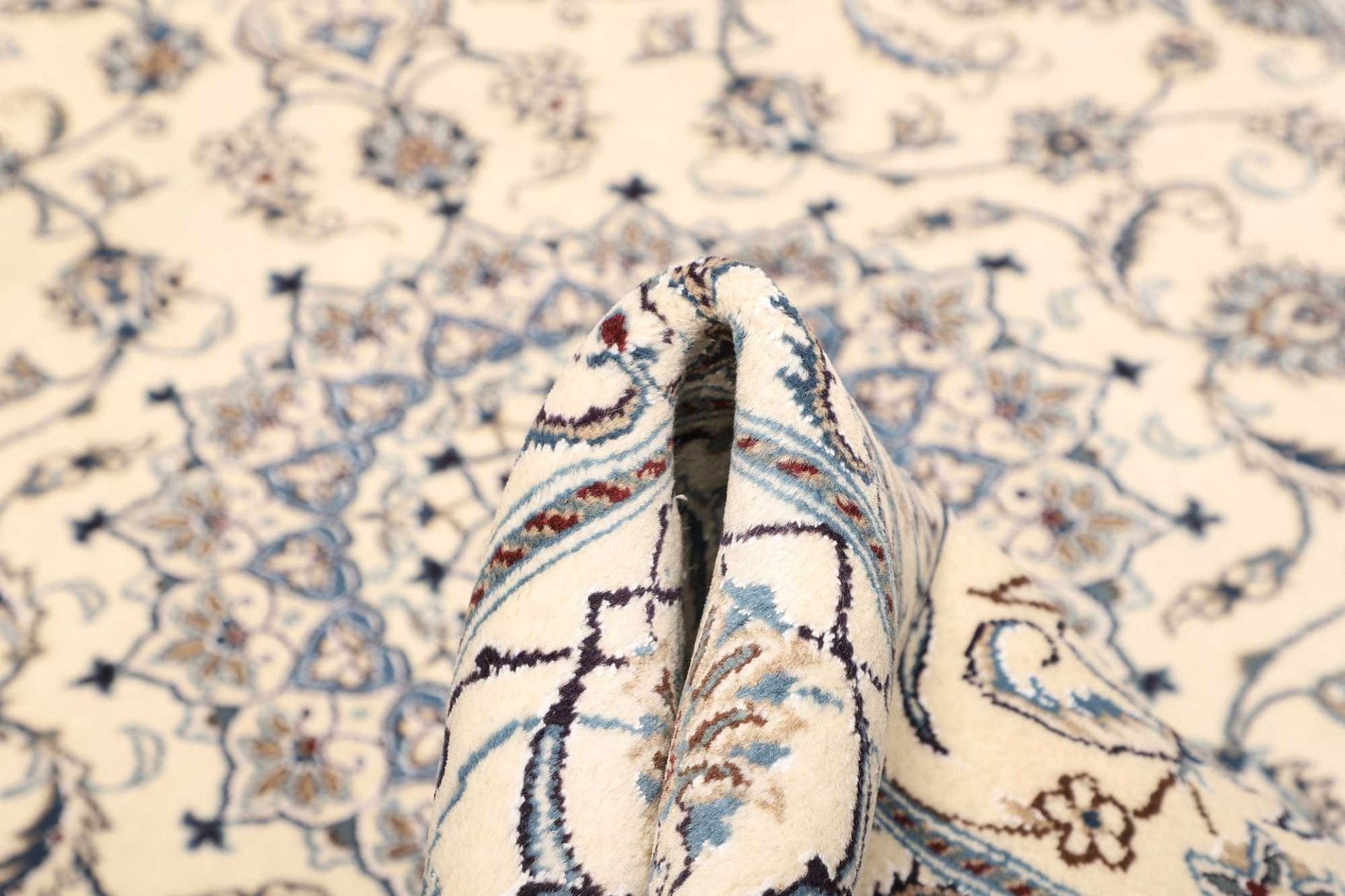 nain-teppich-208-x-294-cm-florale-muster-handgeknupft-perserteppich-7 Nain Perserteppich 208 × 294 cm aus Wolle, handgeknüpft
