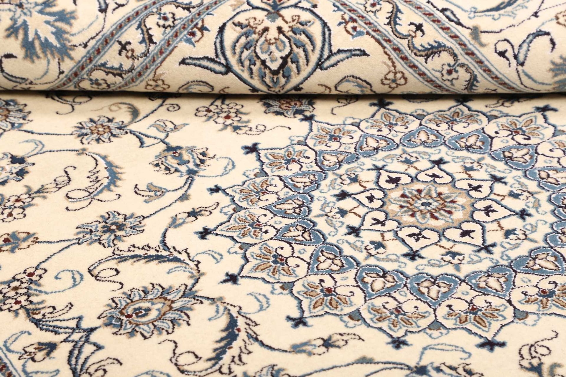 nain-teppich-208-x-294-cm-florale-muster-handgeknupft-perserteppich-8 Nain Perserteppich 208 × 294 cm aus Wolle, handgeknüpft
