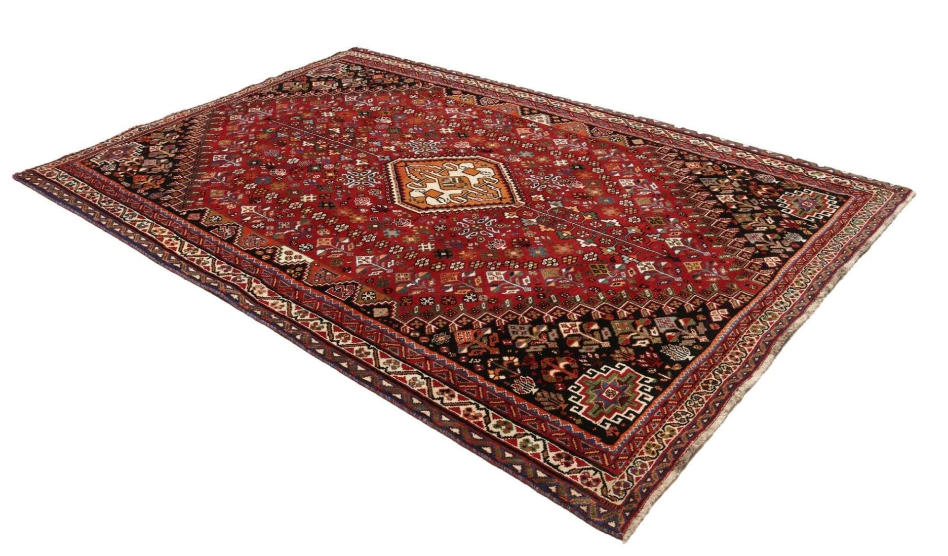 Shiraz Perserteppich aus Iran, 188 × 280 cm