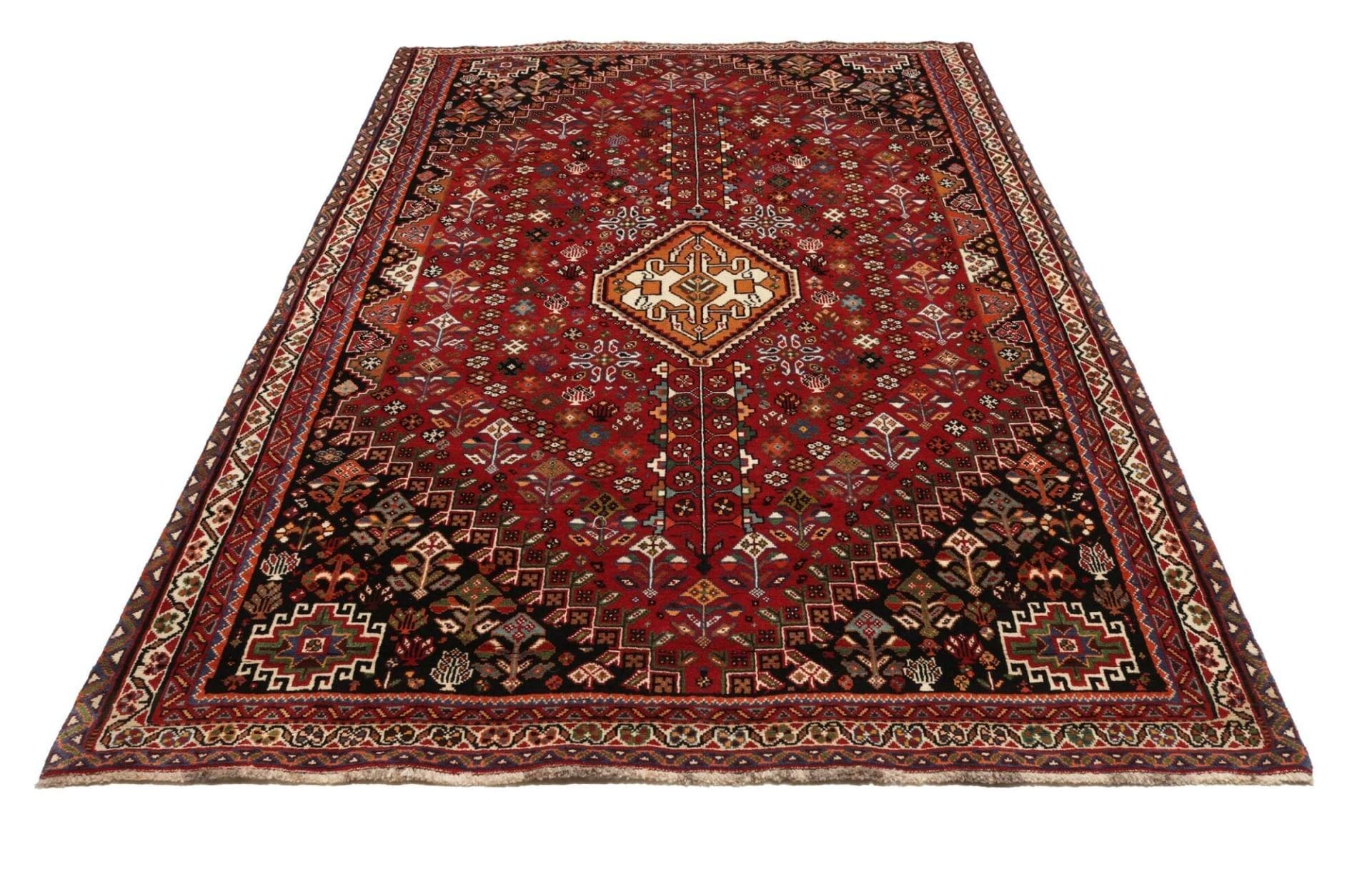 Shiraz Perserteppich aus Iran, 188 × 280 cm