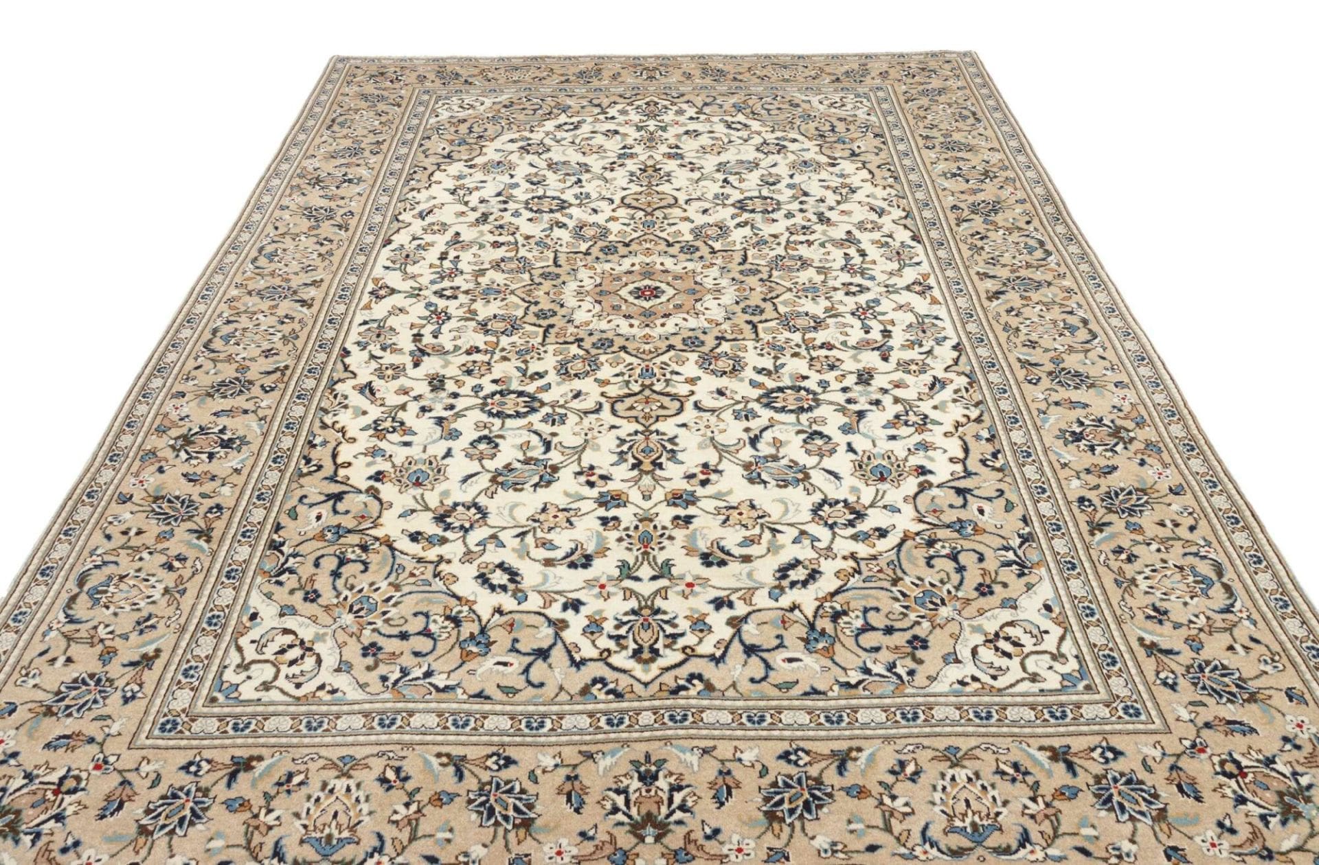 Kashan Perserteppich 201 × 306 cm aus Wolle, handgeknüpft