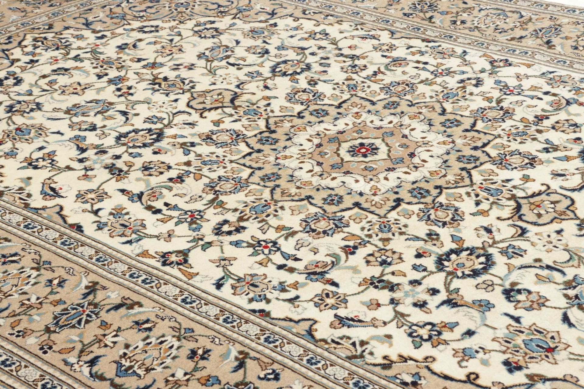 Kashan Perserteppich 201 × 306 cm aus Wolle, handgeknüpft