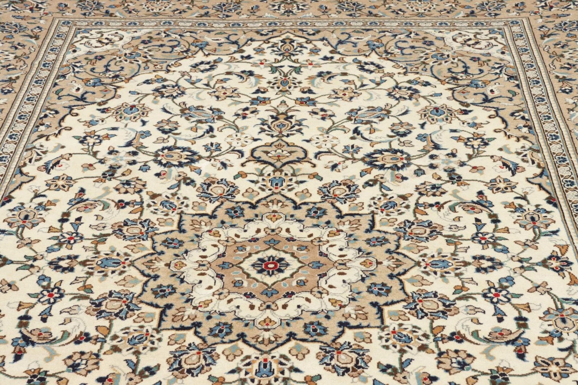 Kashan Perserteppich 201 × 306 cm aus Wolle, handgeknüpft