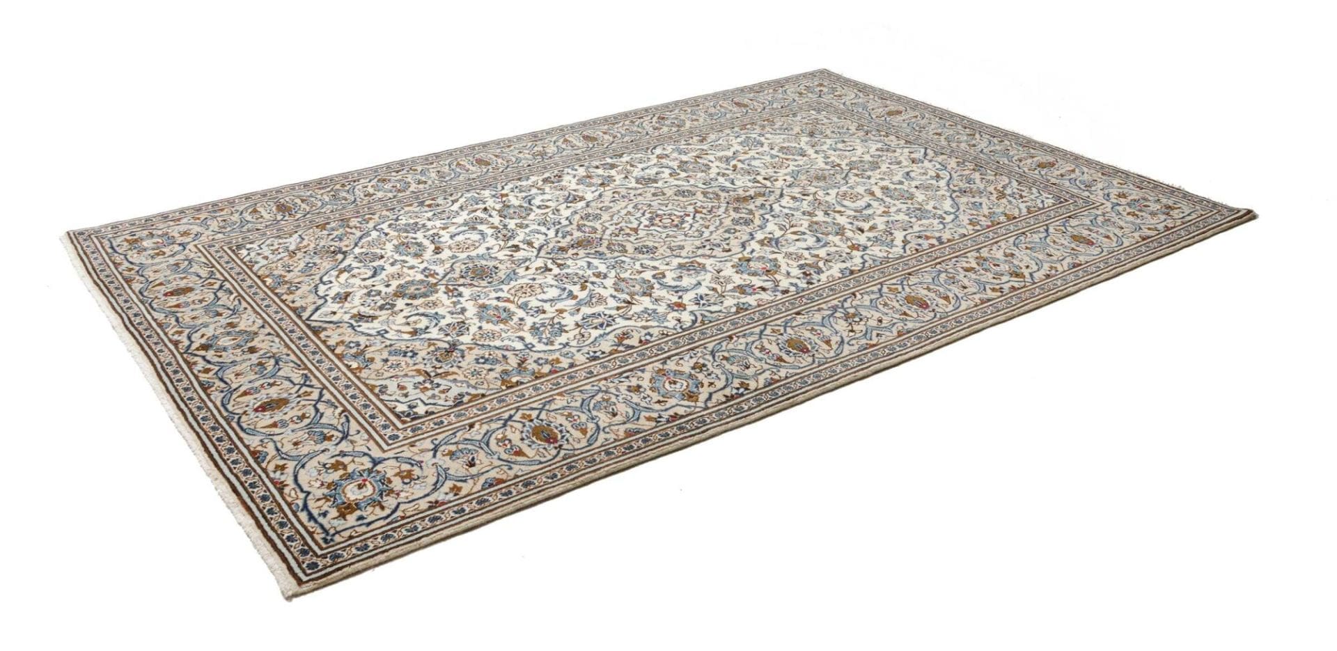 Kashan Perserteppich 199 × 293 cm aus Wolle, handgeknüpft
