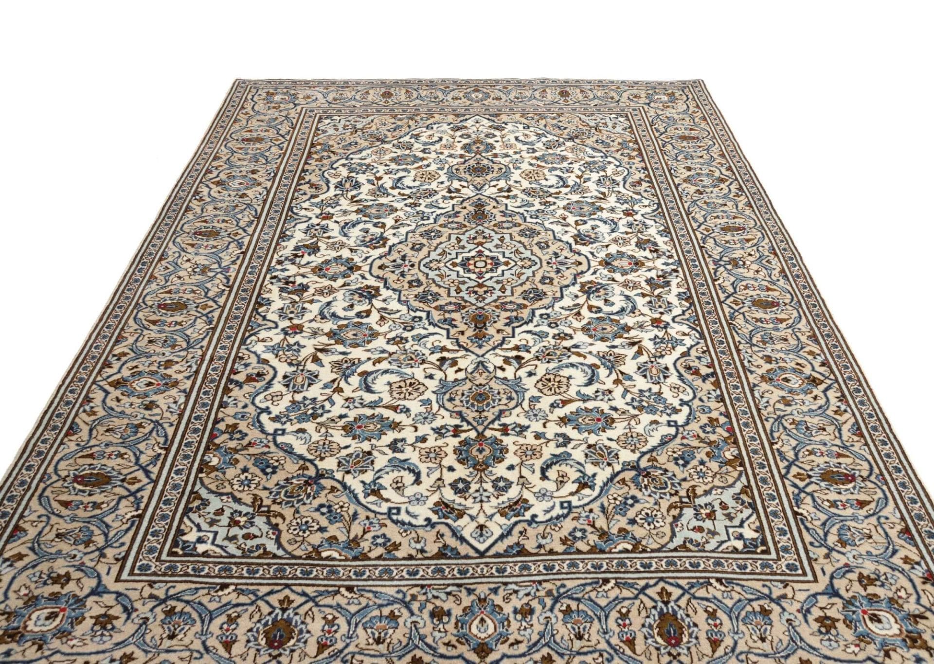 Kashan Perserteppich 199 × 293 cm aus Wolle, handgeknüpft