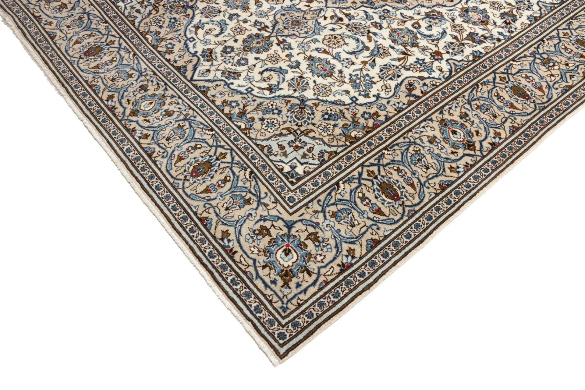 Kashan Perserteppich 199 × 293 cm aus Wolle, handgeknüpft