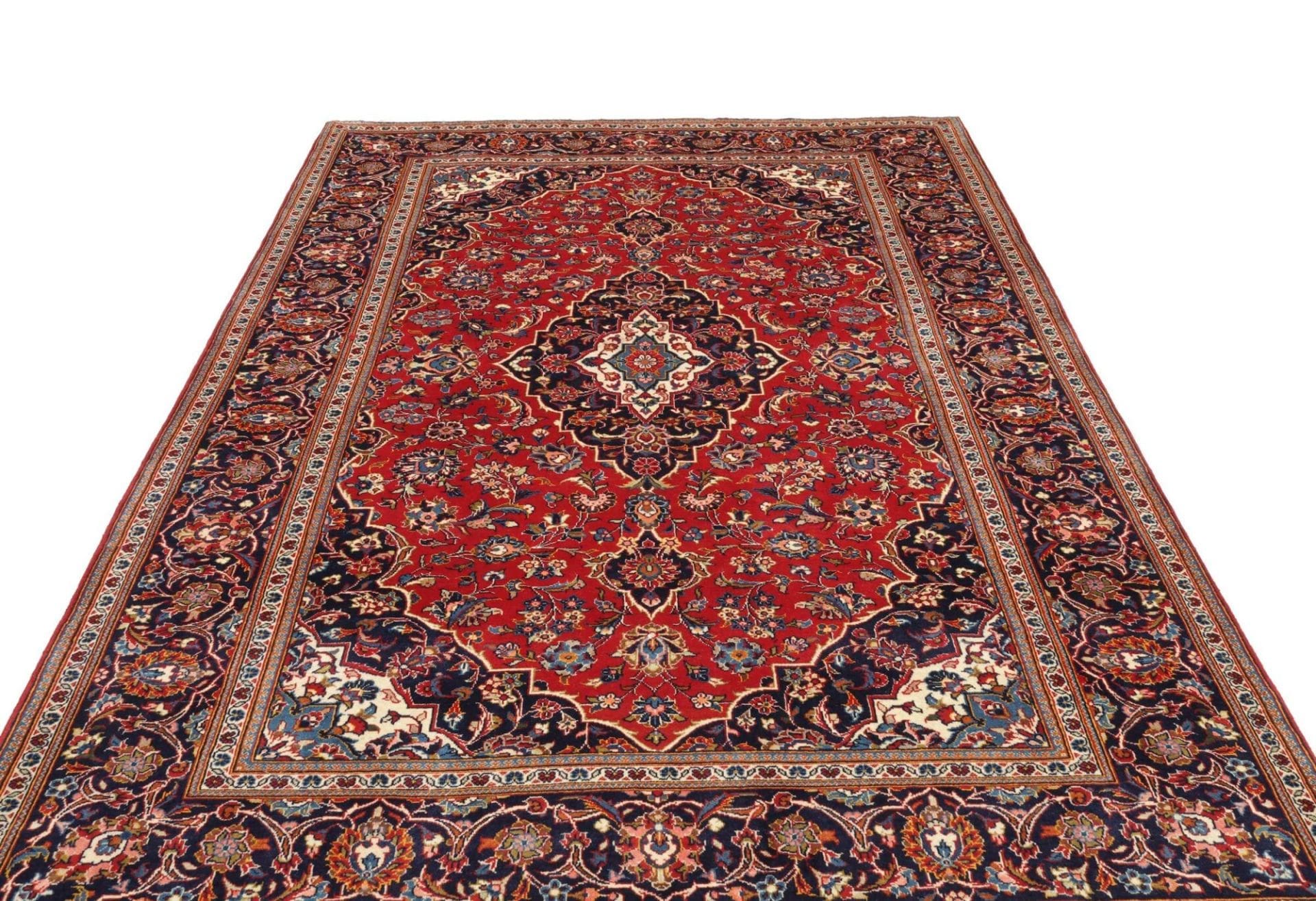 kashan-teppich-200-x-299-cm-perserteppich-handgeknupft-wolle-3 Handgeknüpfter Kashan Perserteppich 200 × 299 cm