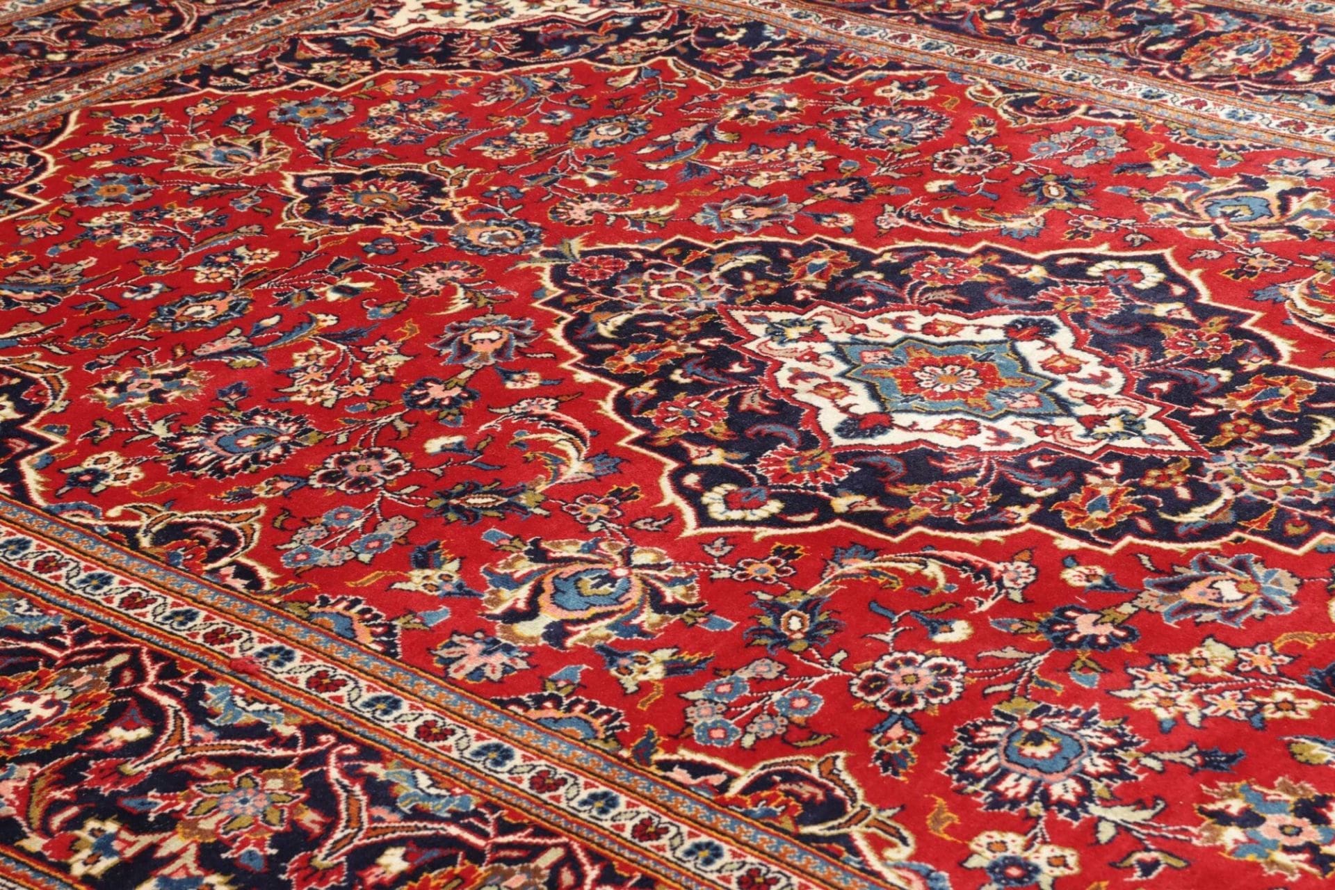 kashan-teppich-200-x-299-cm-perserteppich-handgeknupft-wolle-6 Handgeknüpfter Kashan Perserteppich 200 × 299 cm