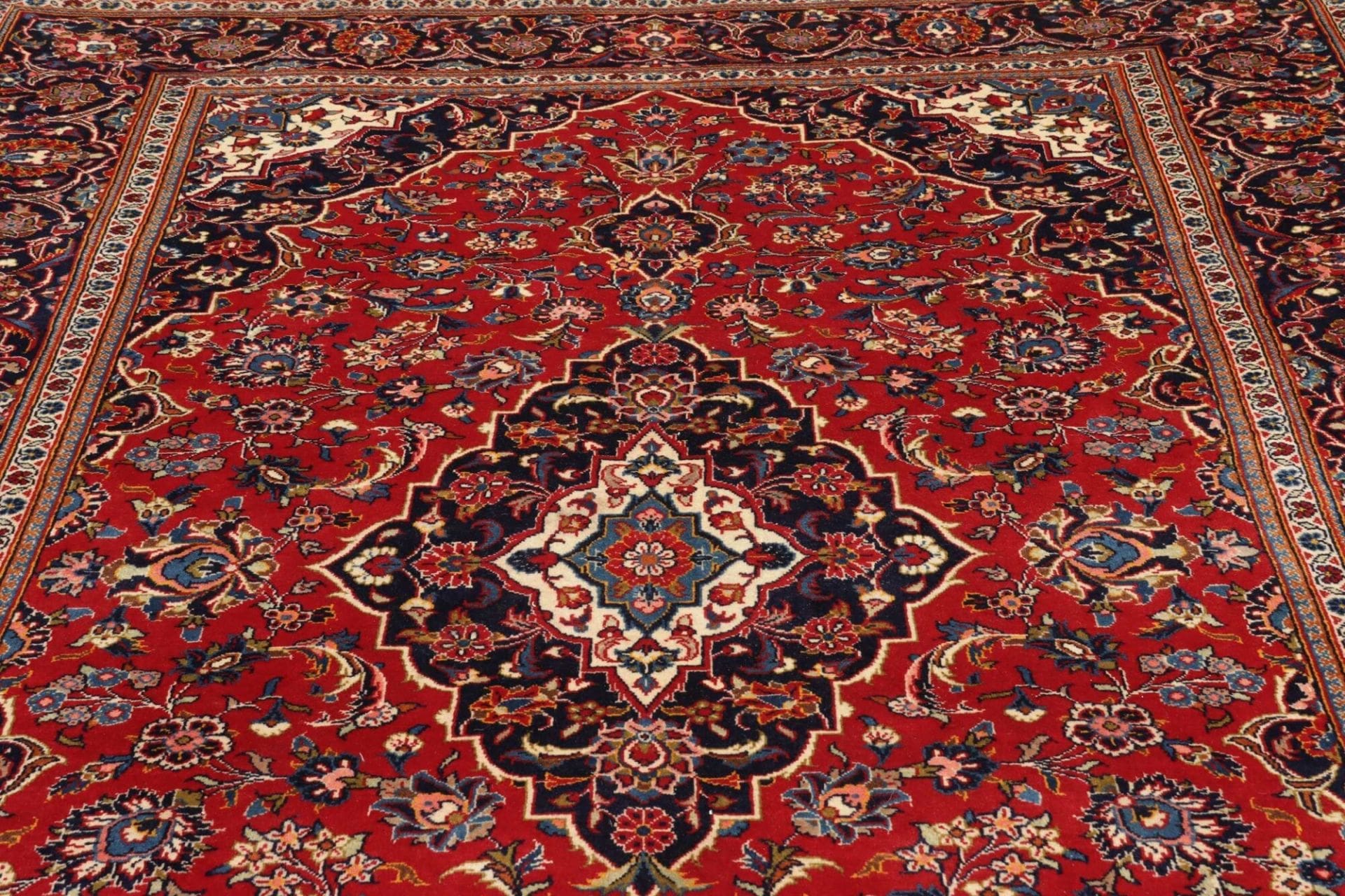 kashan-teppich-200-x-299-cm-perserteppich-handgeknupft-wolle-7 Handgeknüpfter Kashan Perserteppich 200 × 299 cm