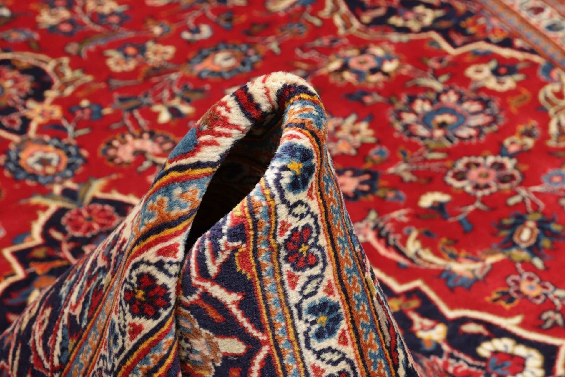 kashan-teppich-200-x-299-cm-perserteppich-handgeknupft-wolle-8 Handgeknüpfter Kashan Perserteppich 200 × 299 cm