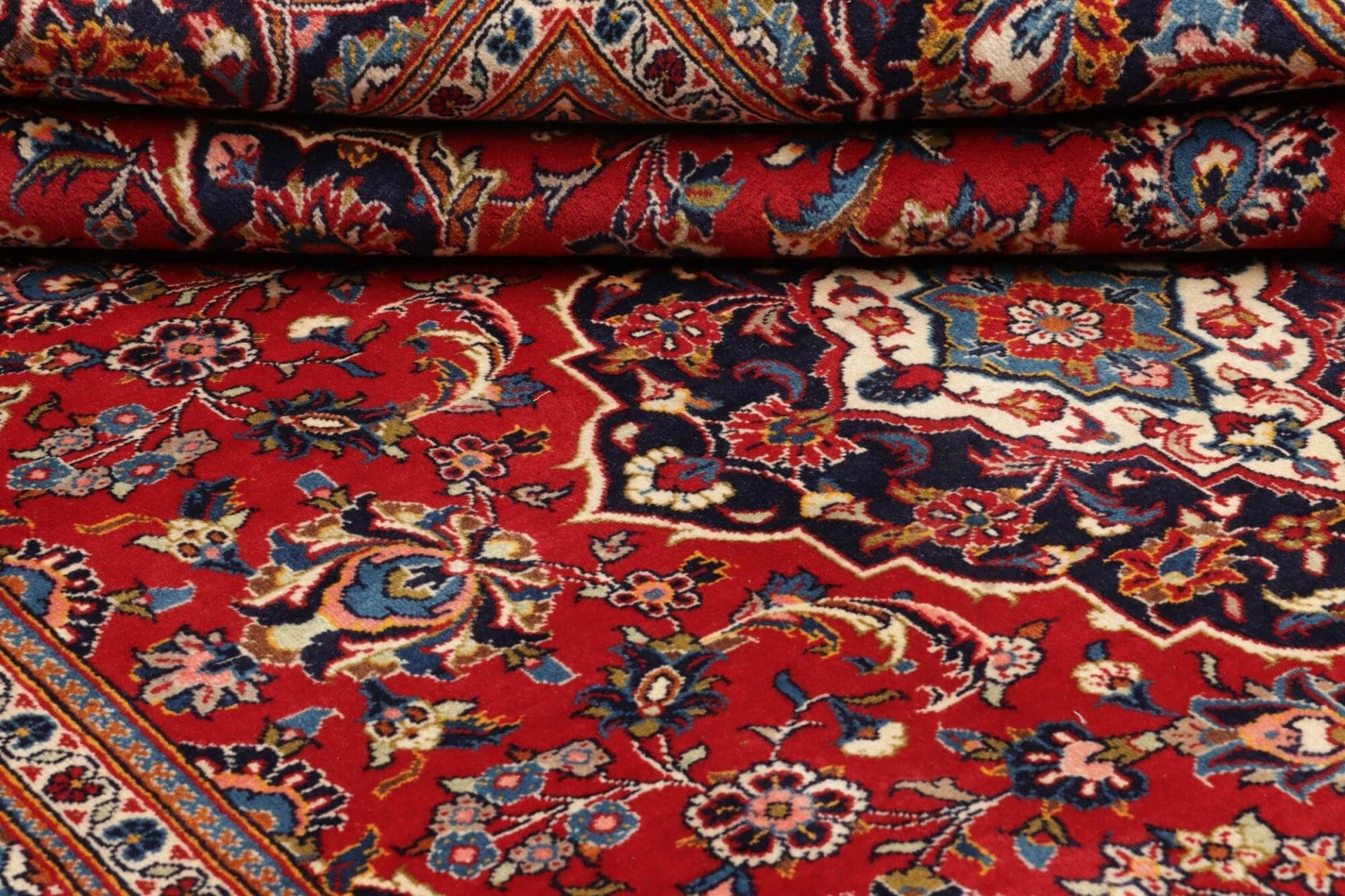 kashan-teppich-200-x-299-cm-perserteppich-handgeknupft-wolle-9 Handgeknüpfter Kashan Perserteppich 200 × 299 cm
