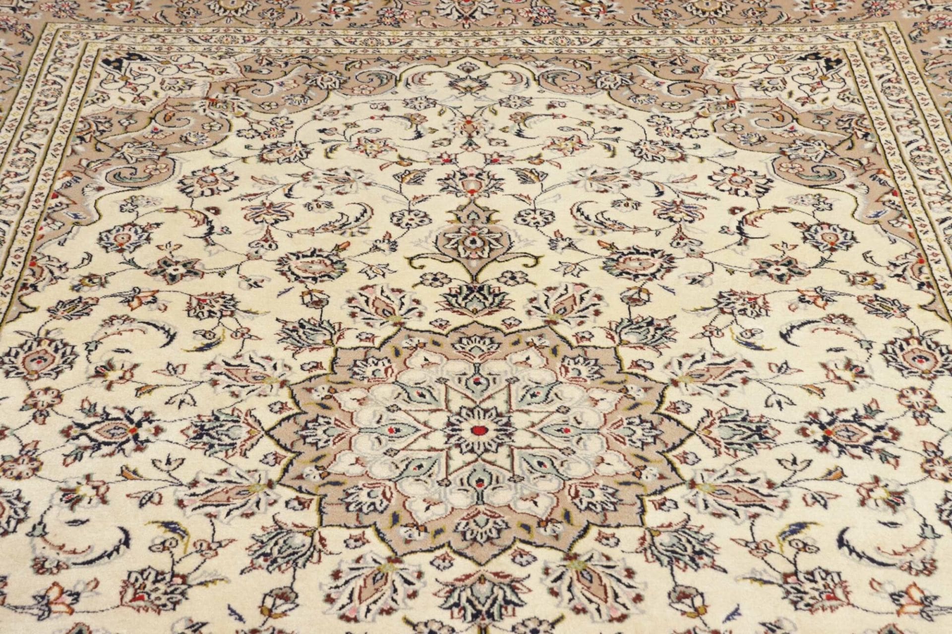 Handgeknüpfter Kashan Perserteppich, 200 × 290 cm, Wolle