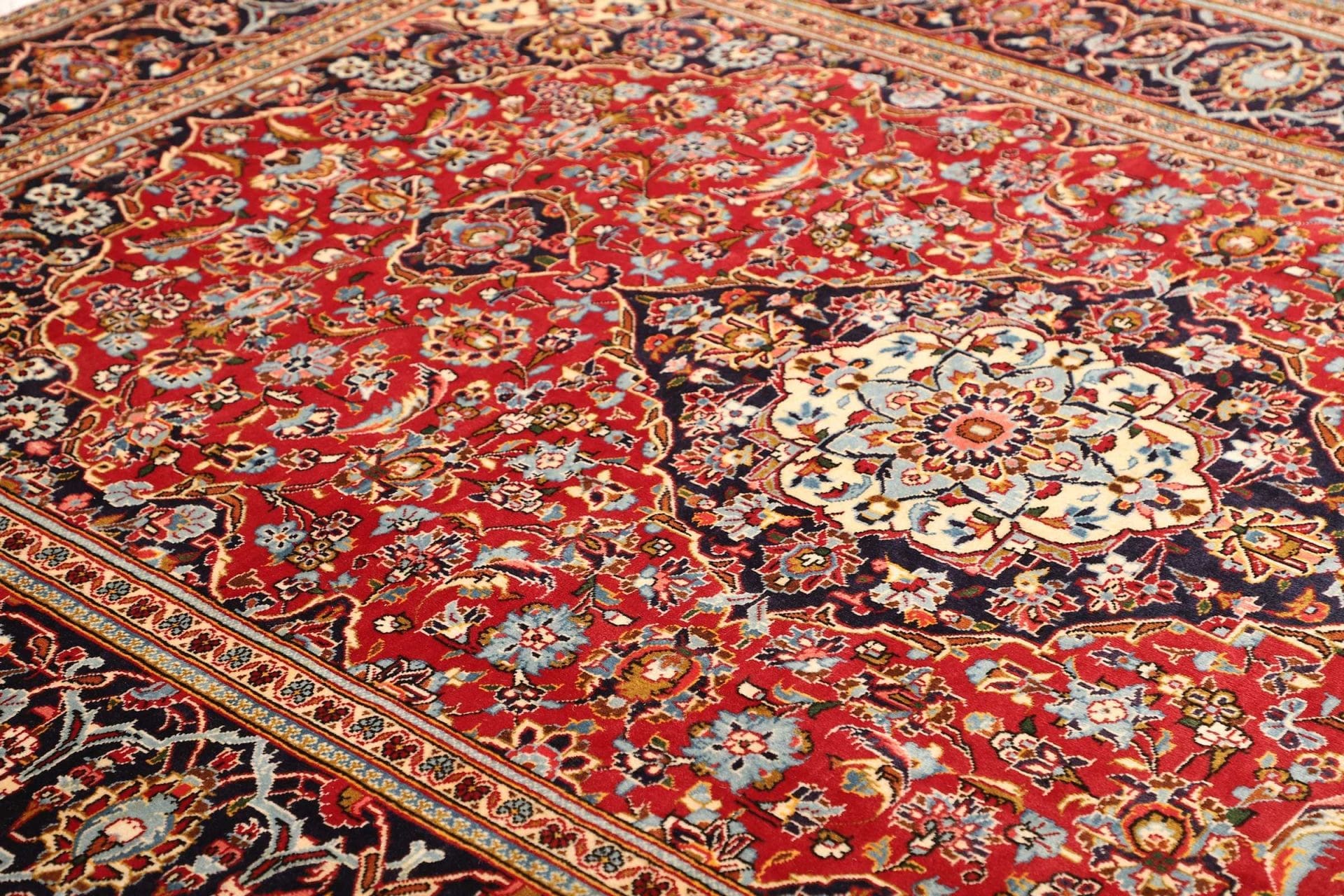 Handgeknüpfter Kashan Perserteppich 206 × 300 cm