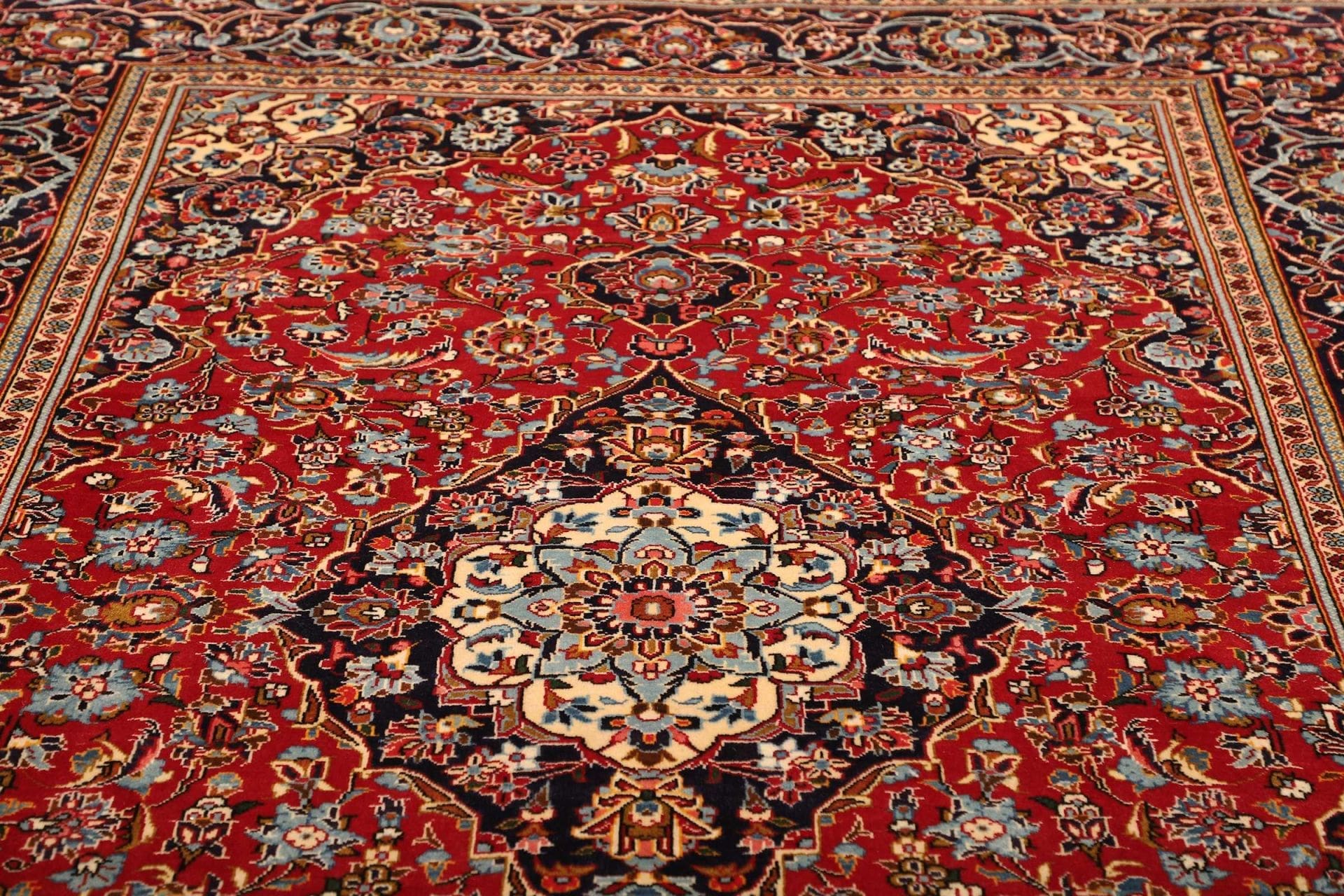 Handgeknüpfter Kashan Perserteppich 206 × 300 cm
