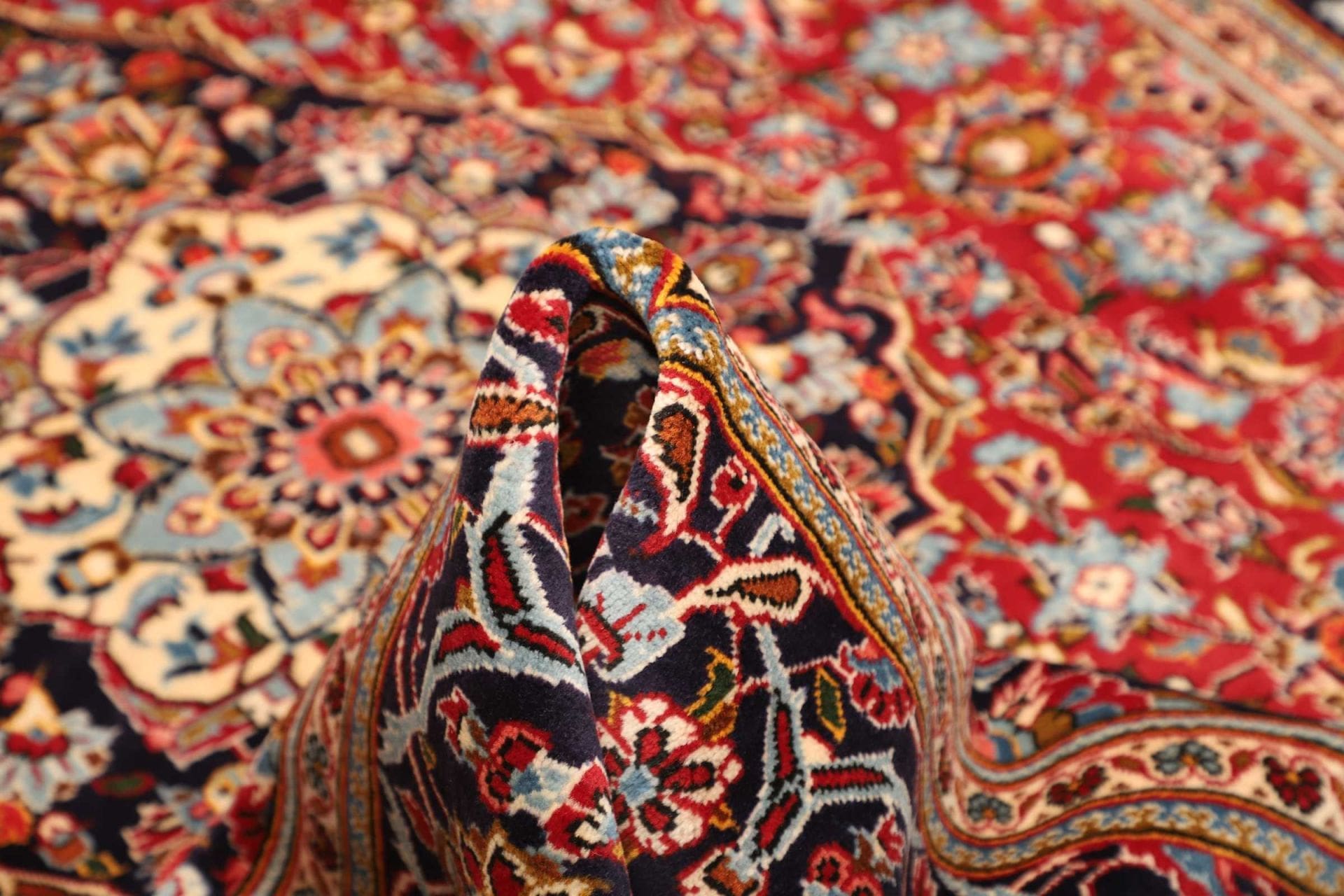 Handgeknüpfter Kashan Perserteppich 206 × 300 cm