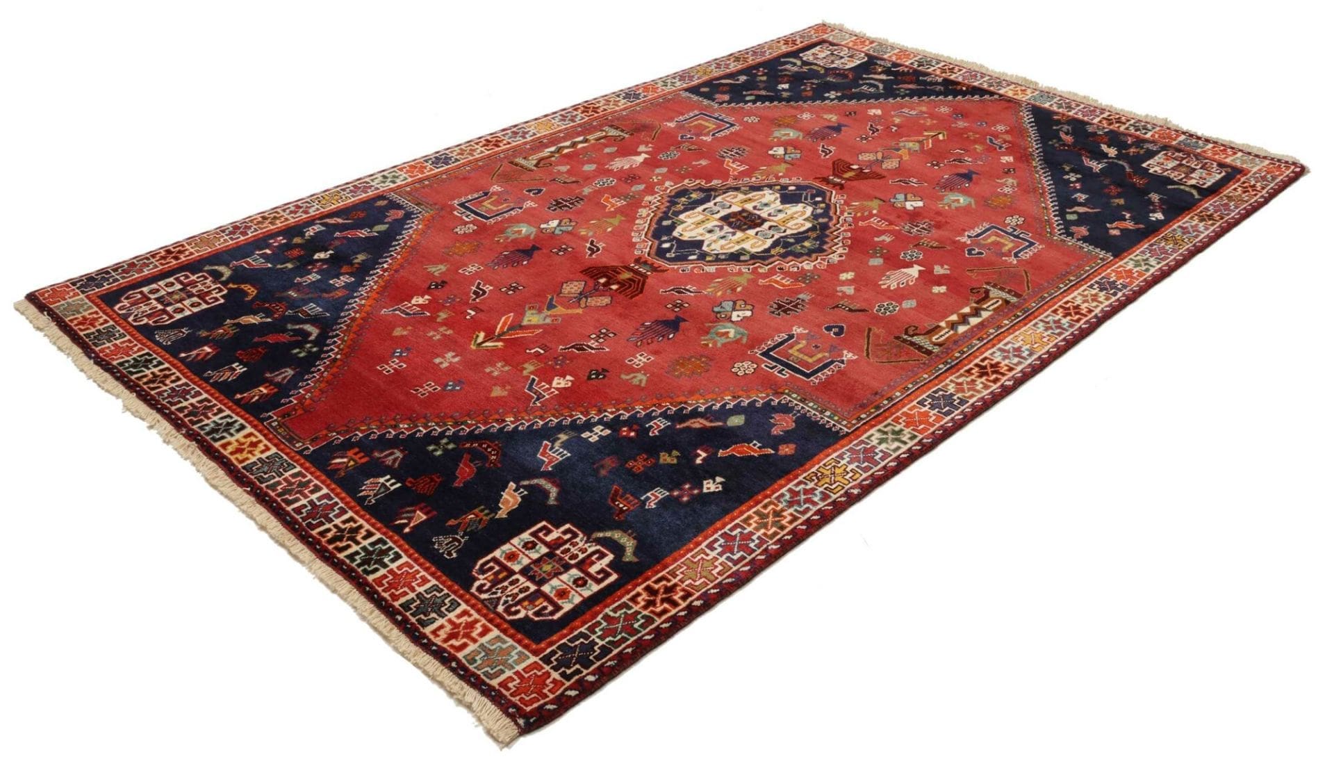 Handgeknüpfter Shiraz Perserteppich, 180 × 280 cm, Wolle