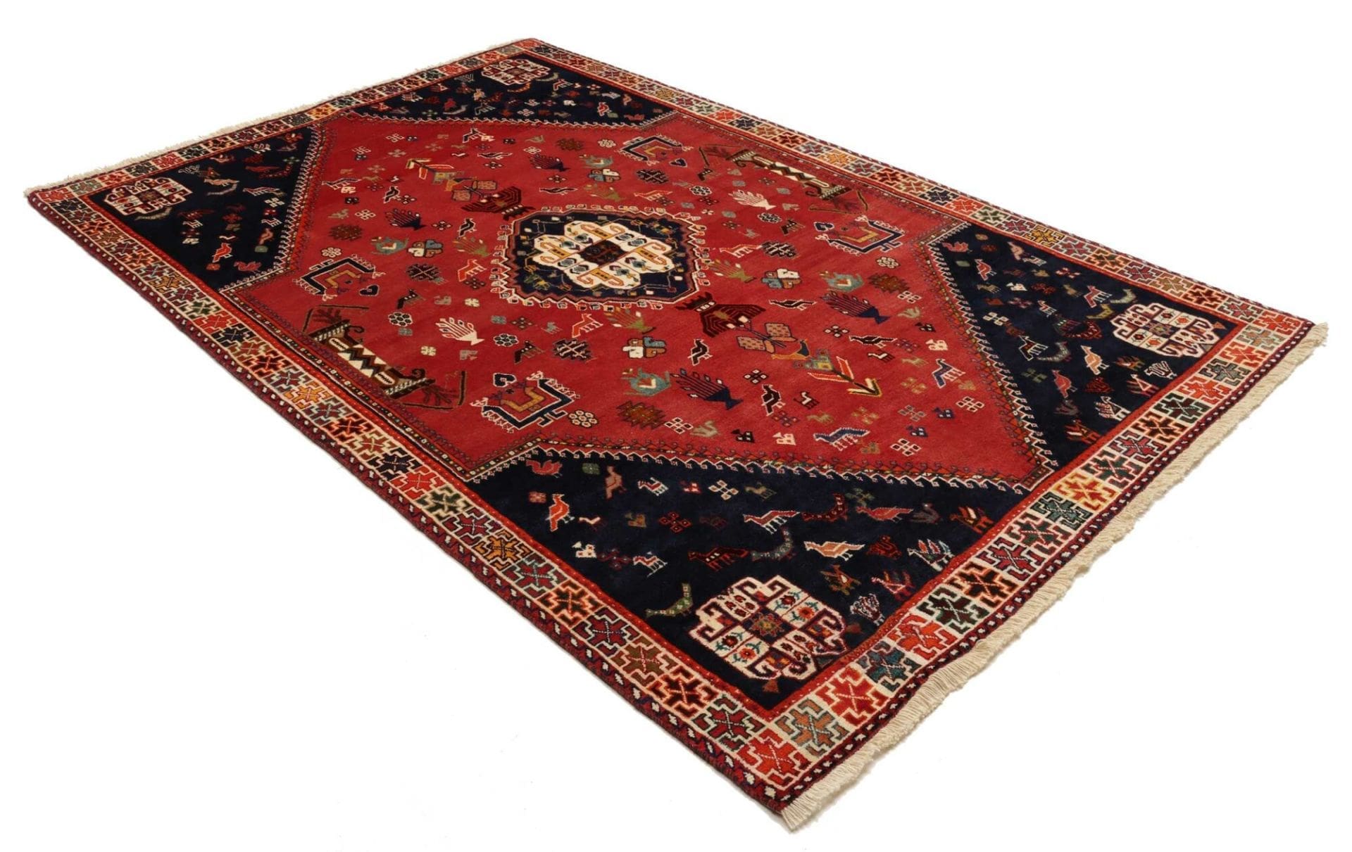 Handgeknüpfter Shiraz Perserteppich, 180 × 280 cm, Wolle