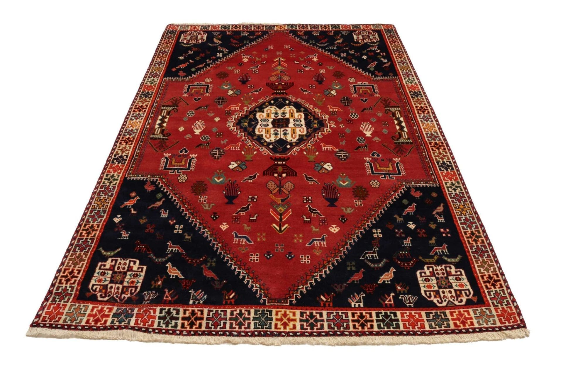 Handgeknüpfter Shiraz Perserteppich, 180 × 280 cm, Wolle
