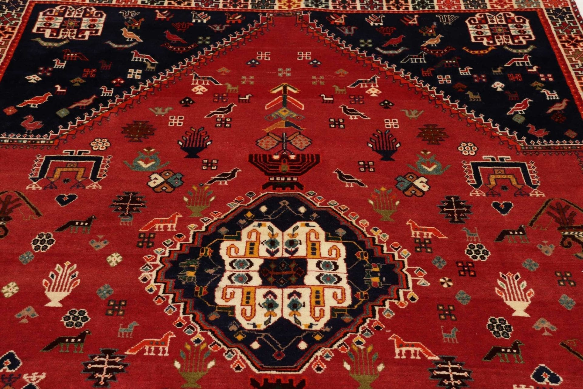 Handgeknüpfter Shiraz Perserteppich, 180 × 280 cm, Wolle