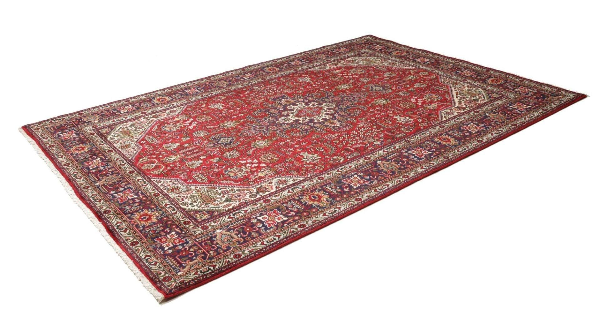 Handgeknüpfter Täbriz Perserteppich, 206 × 304 cm, Wolle