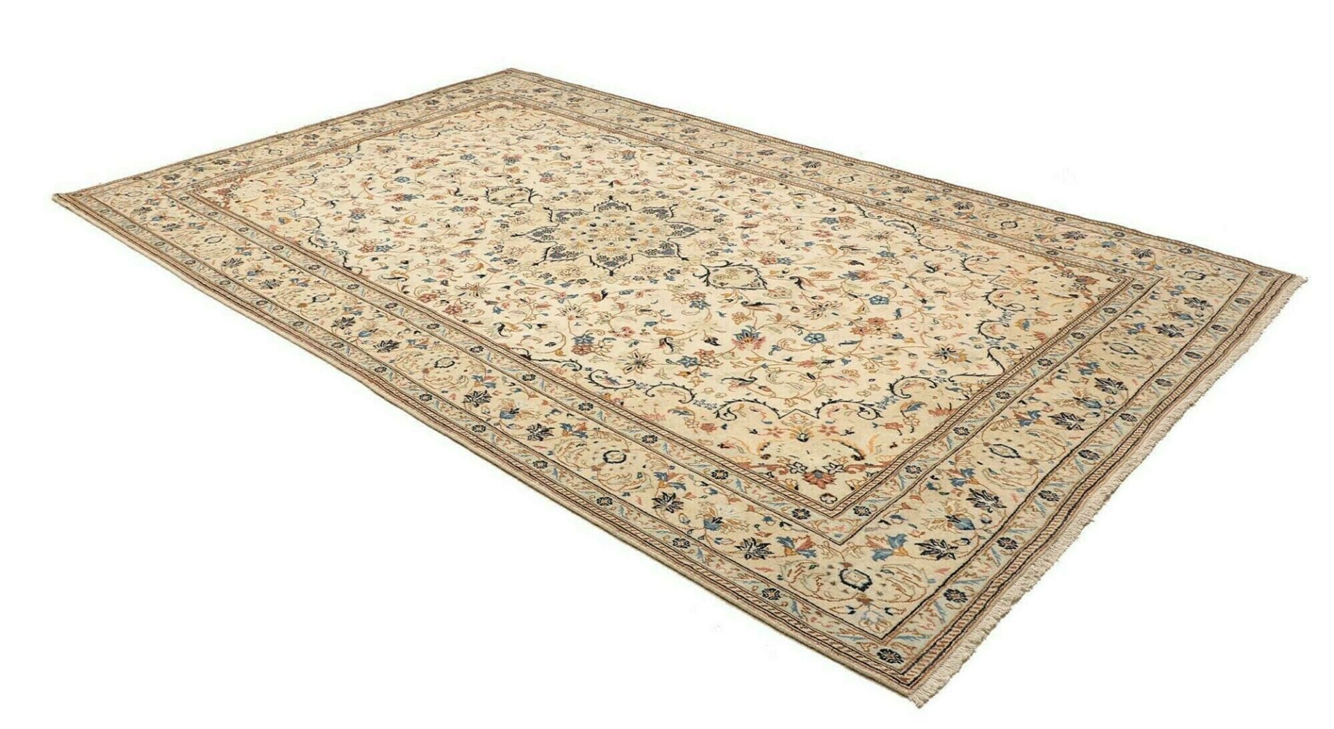 Kashan Perserteppich 203 × 312 cm aus Wolle, handgeknüpft