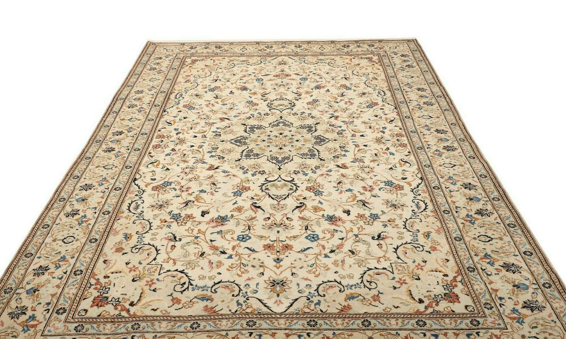 Kashan Perserteppich 203 × 312 cm aus Wolle, handgeknüpft