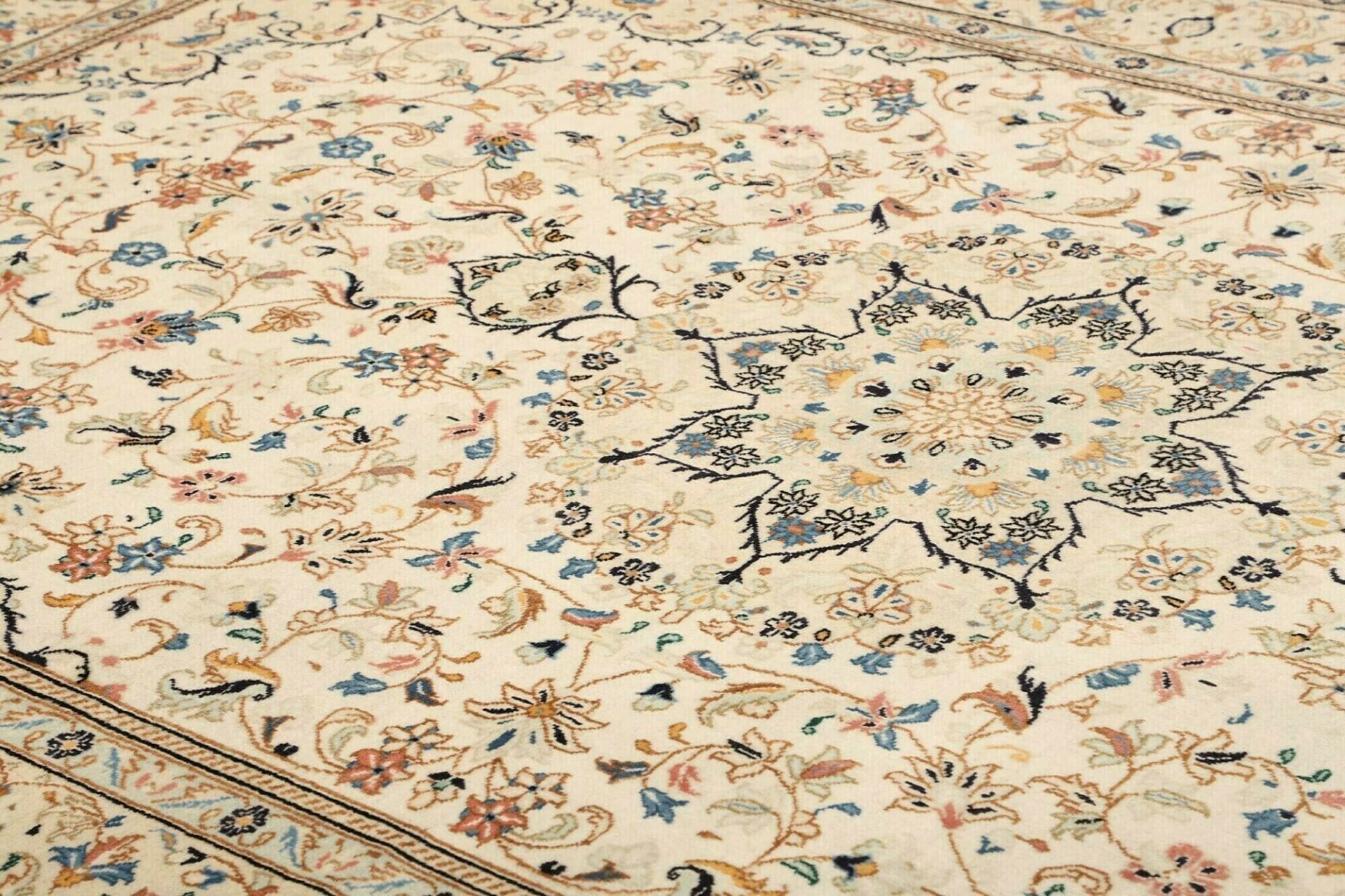 Kashan Perserteppich 203 × 312 cm aus Wolle, handgeknüpft
