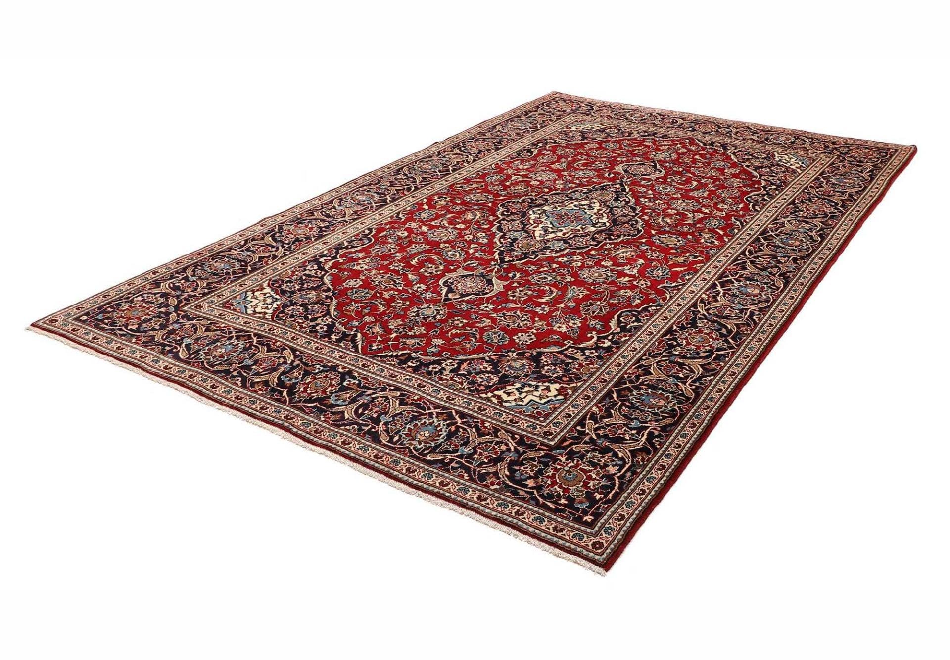 Kashan Perserteppich 203 × 303 cm aus Wolle, handgeknüpft