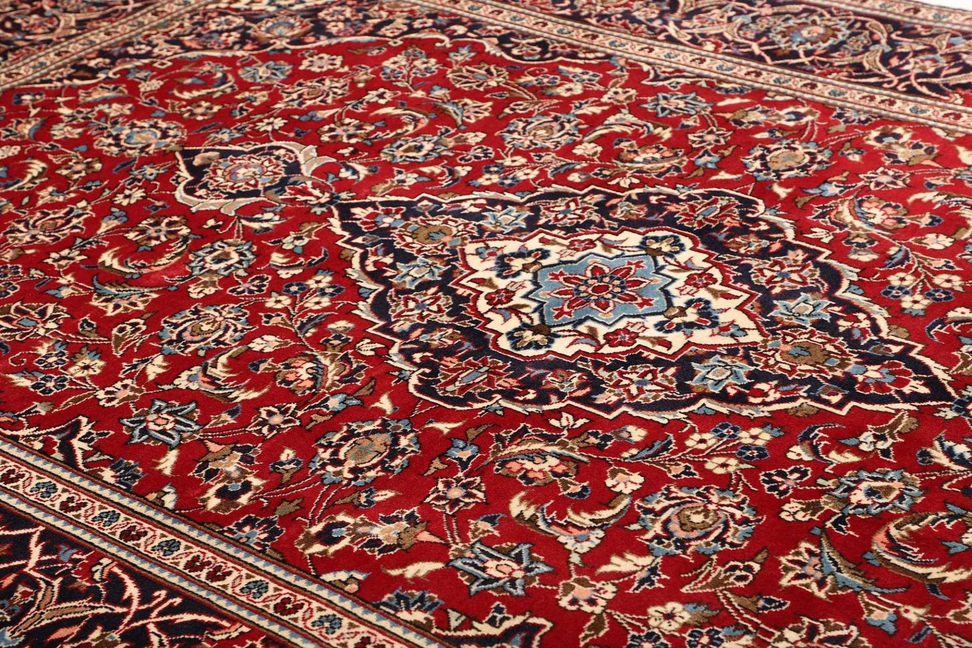 Kashan Perserteppich 203 × 303 cm aus Wolle, handgeknüpft