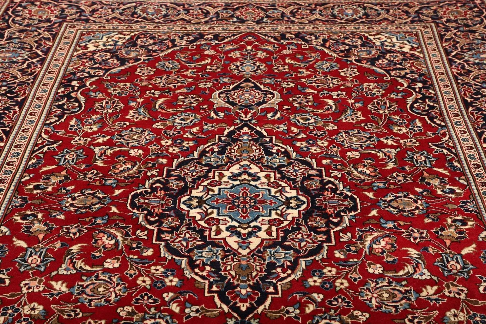 Kashan Perserteppich 203 × 303 cm aus Wolle, handgeknüpft