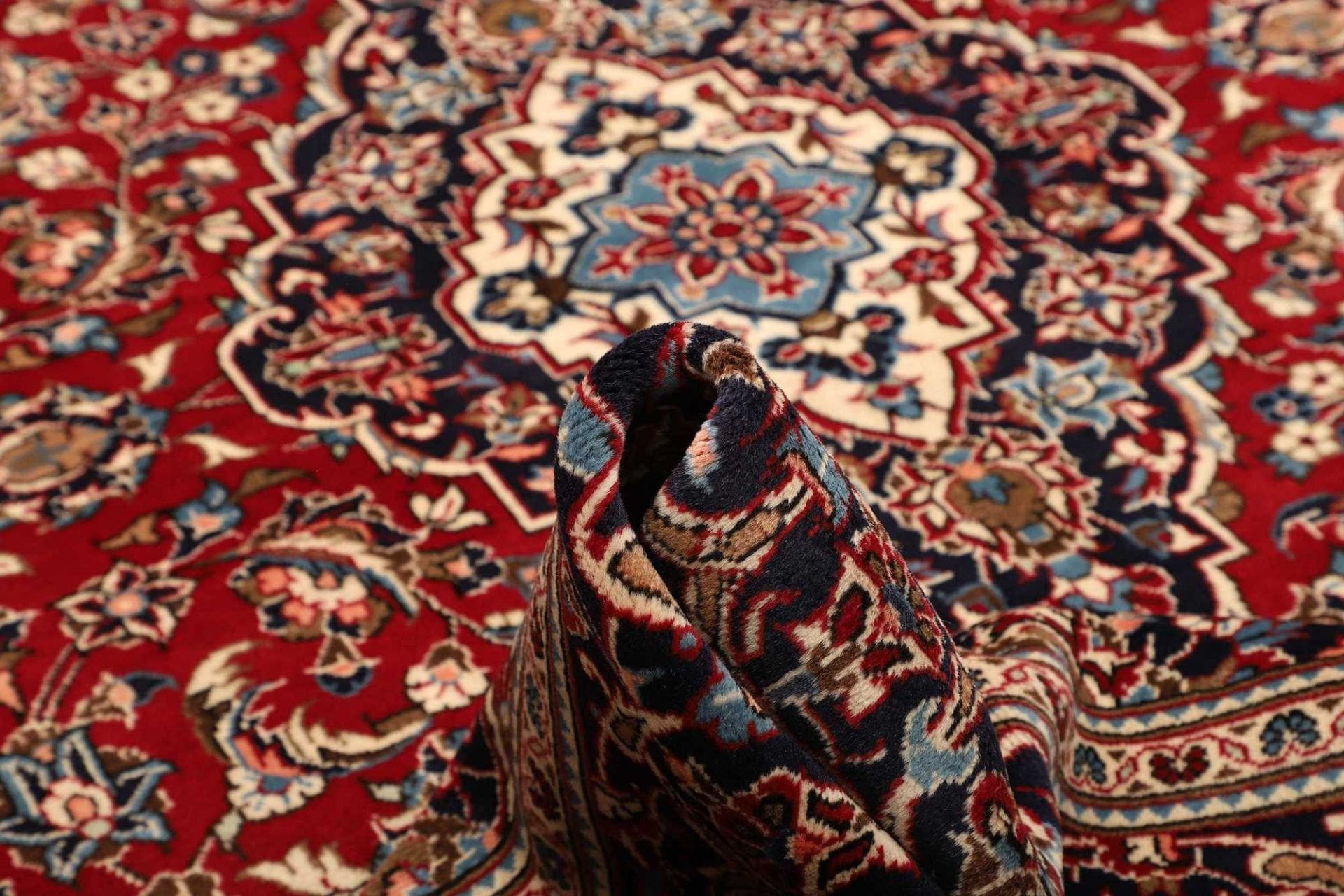 Kashan Perserteppich 203 × 303 cm aus Wolle, handgeknüpft