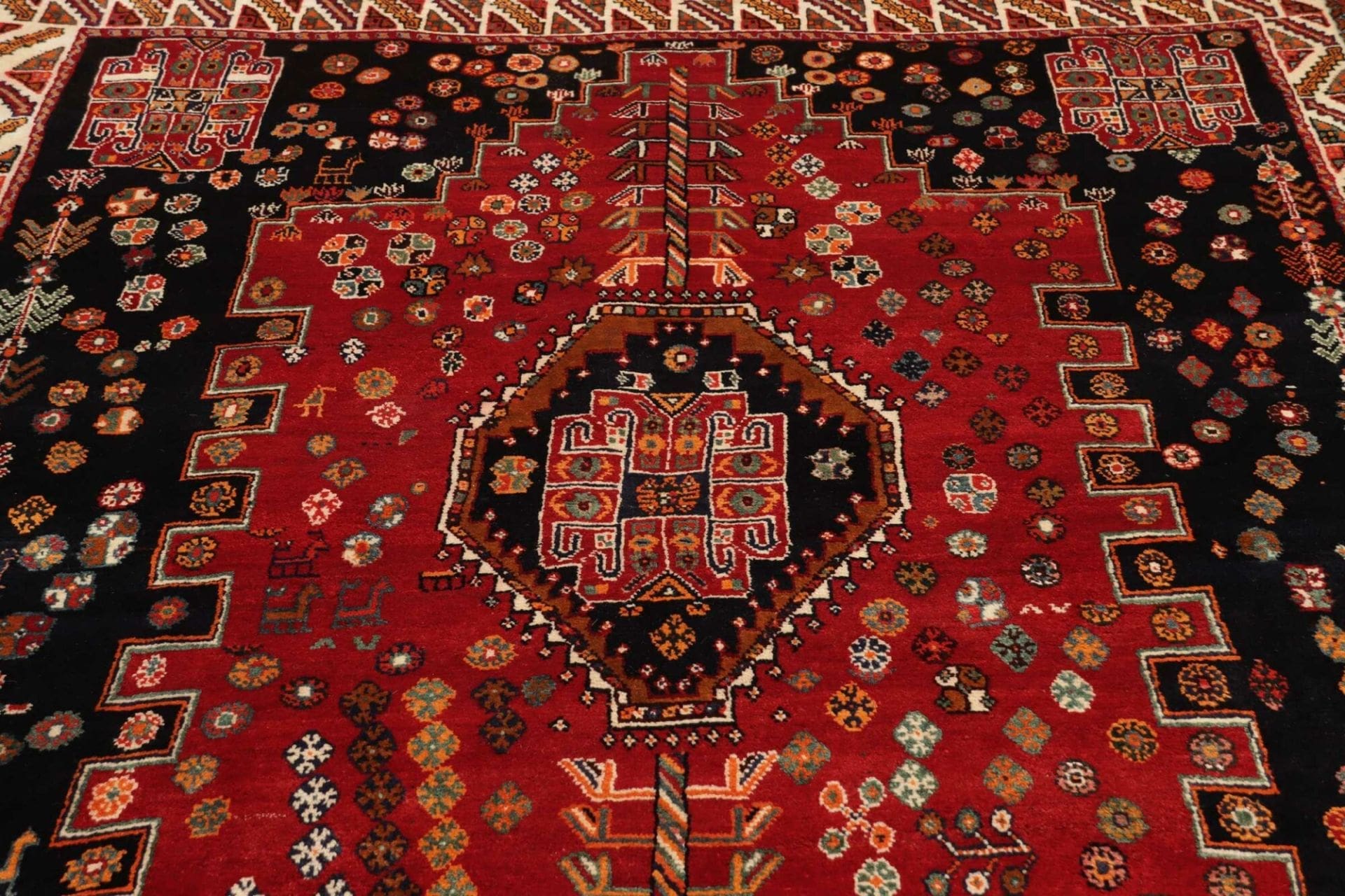 Handgeknüpfter Shiraz Perserteppich, 173 × 258 cm, Wolle