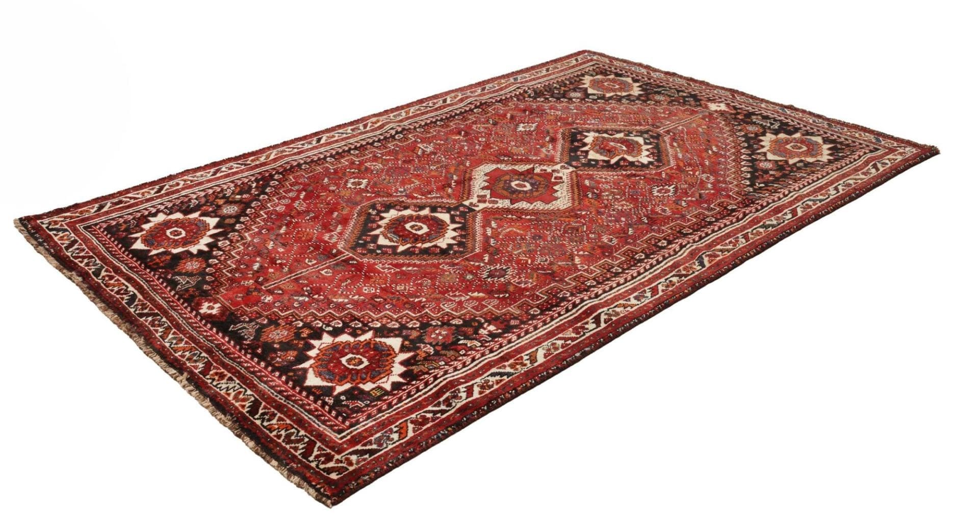 Handgeknüpfter Shiraz Perserteppich, 177 × 268 cm, Wolle