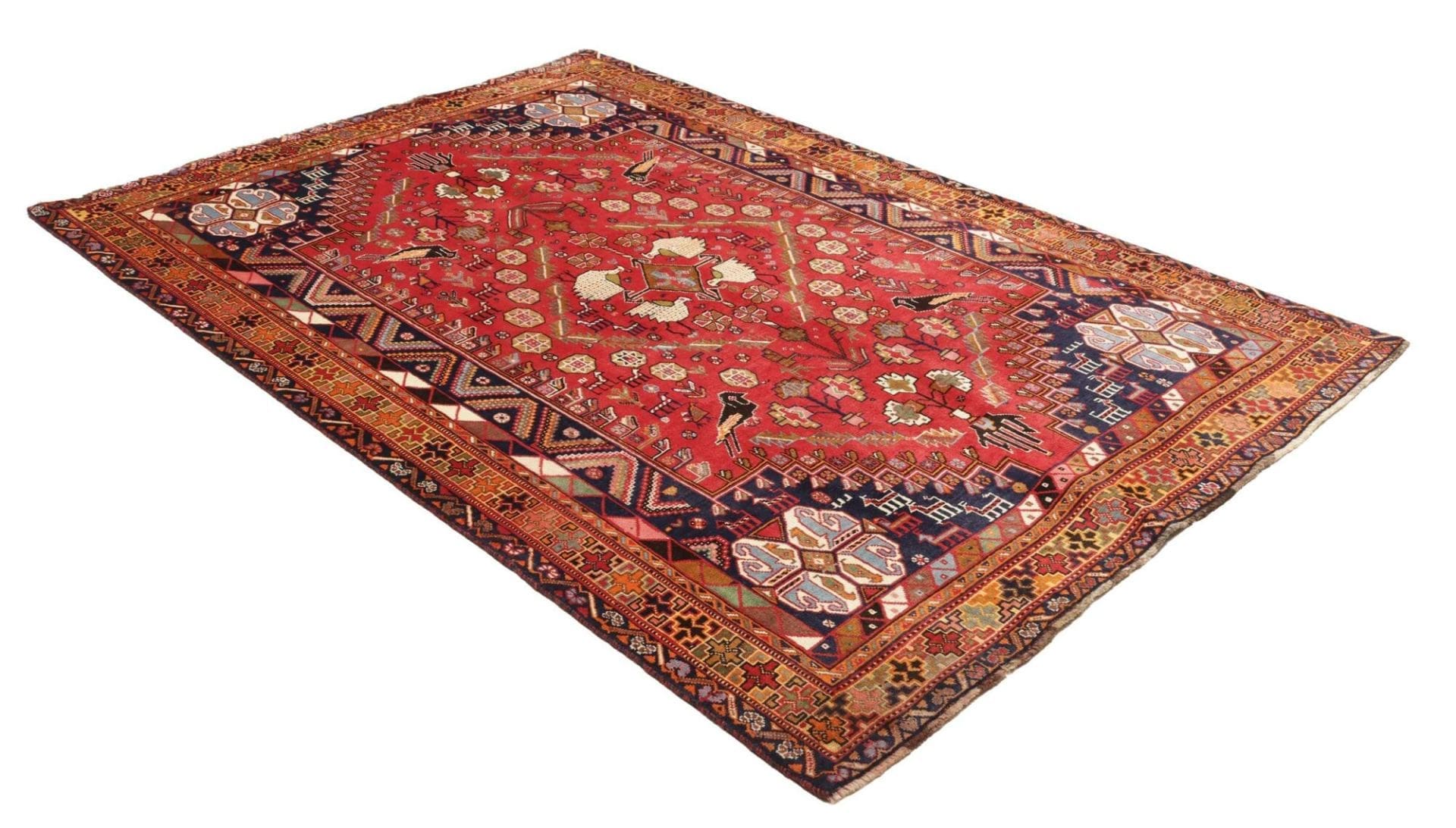 Qashqai Perserteppich 171 × 255 cm aus Wolle, handgeknüpft