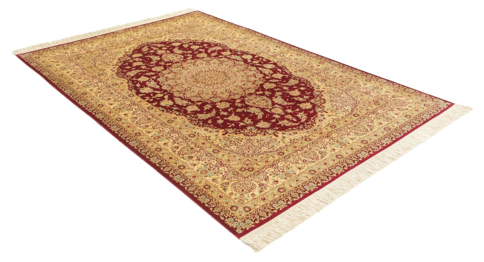Ghom Perserteppich aus Iran, 156 × 233 cm