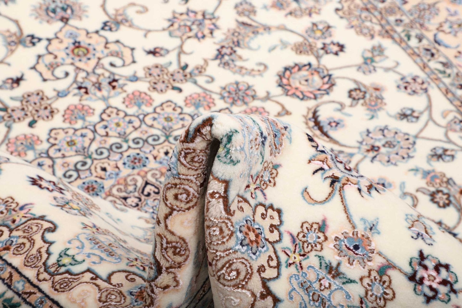 nain-teppich-173-x-242cm-florales-muster-handgeknupft-8 Handgeknüpfter Nain Perserteppich 173 × 242 cm