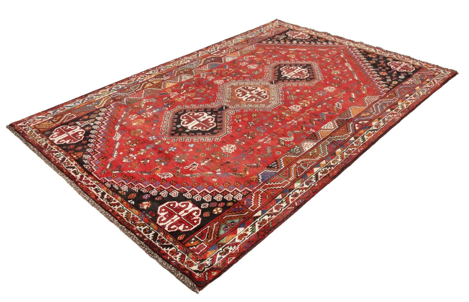 Handgeknüpfter Shiraz Perserteppich, 175 × 260 cm, Wolle