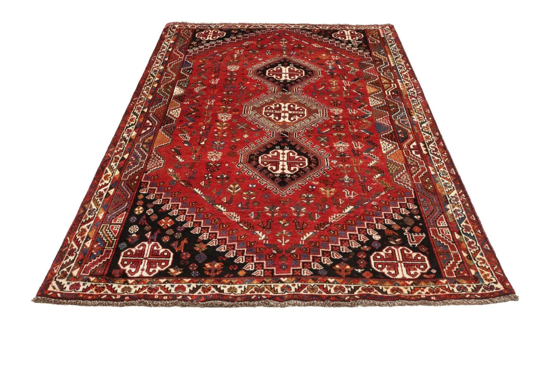 Handgeknüpfter Shiraz Perserteppich, 175 × 260 cm, Wolle