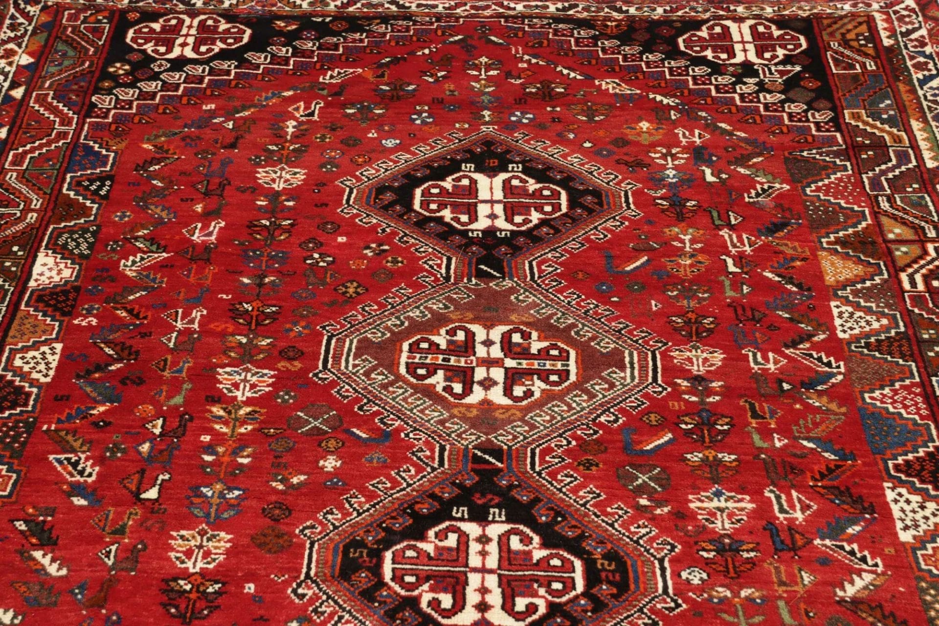 Handgeknüpfter Shiraz Perserteppich, 175 × 260 cm, Wolle