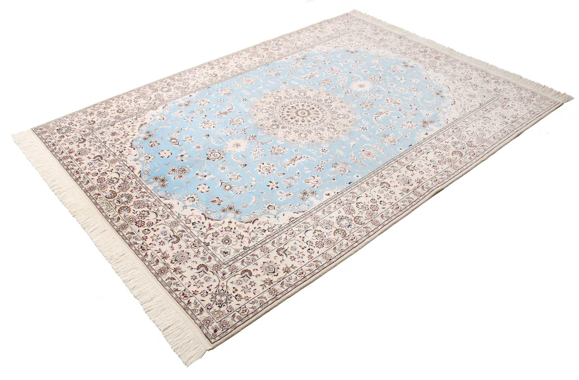 nain-teppich-163-x-222-cm-florale-muster-handgeknupft-perserteppich-1 Nain Perserteppich aus Iran, 163 × 222 cm