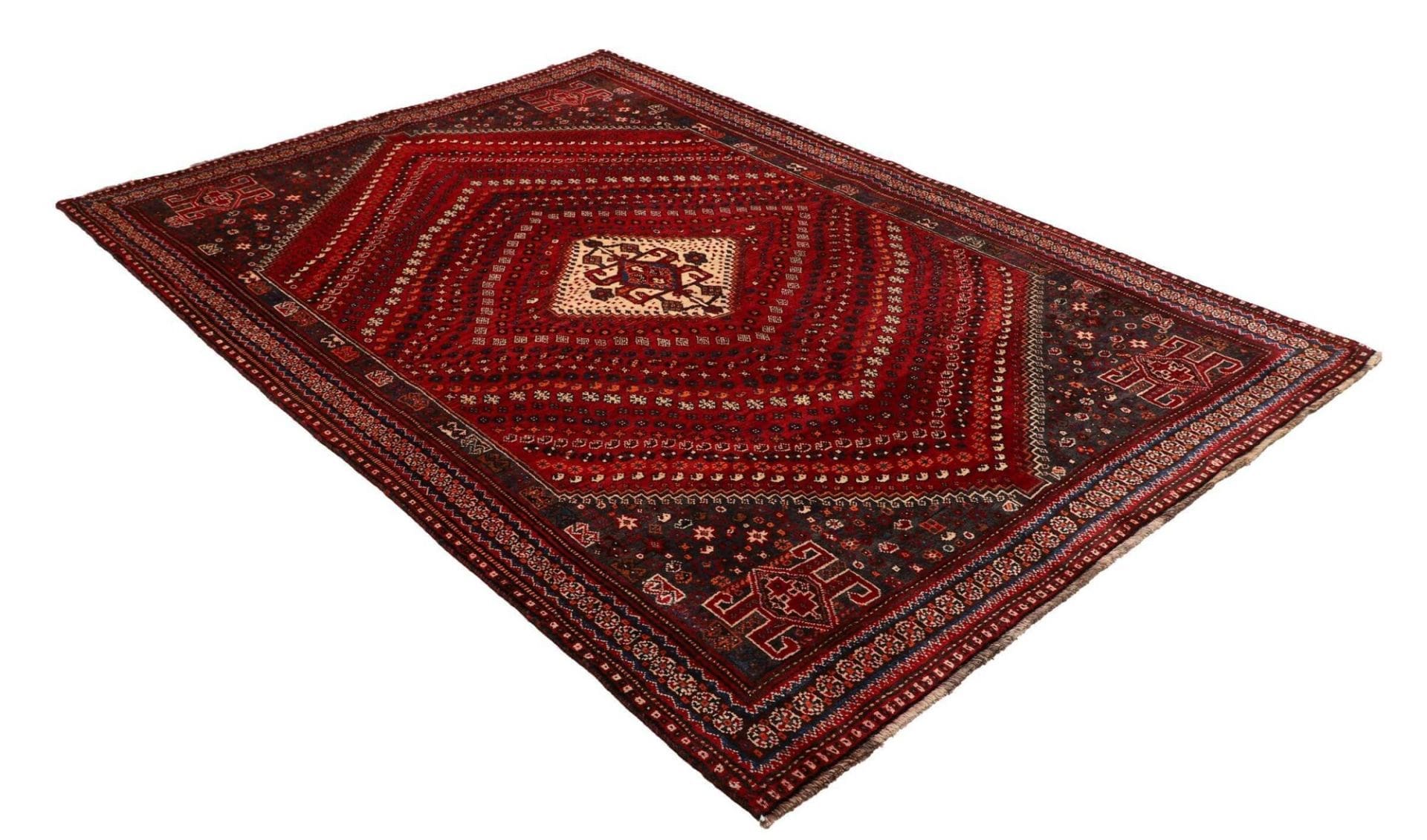 Handgeknüpfter Shiraz Perserteppich, 173 × 249 cm, Wolle