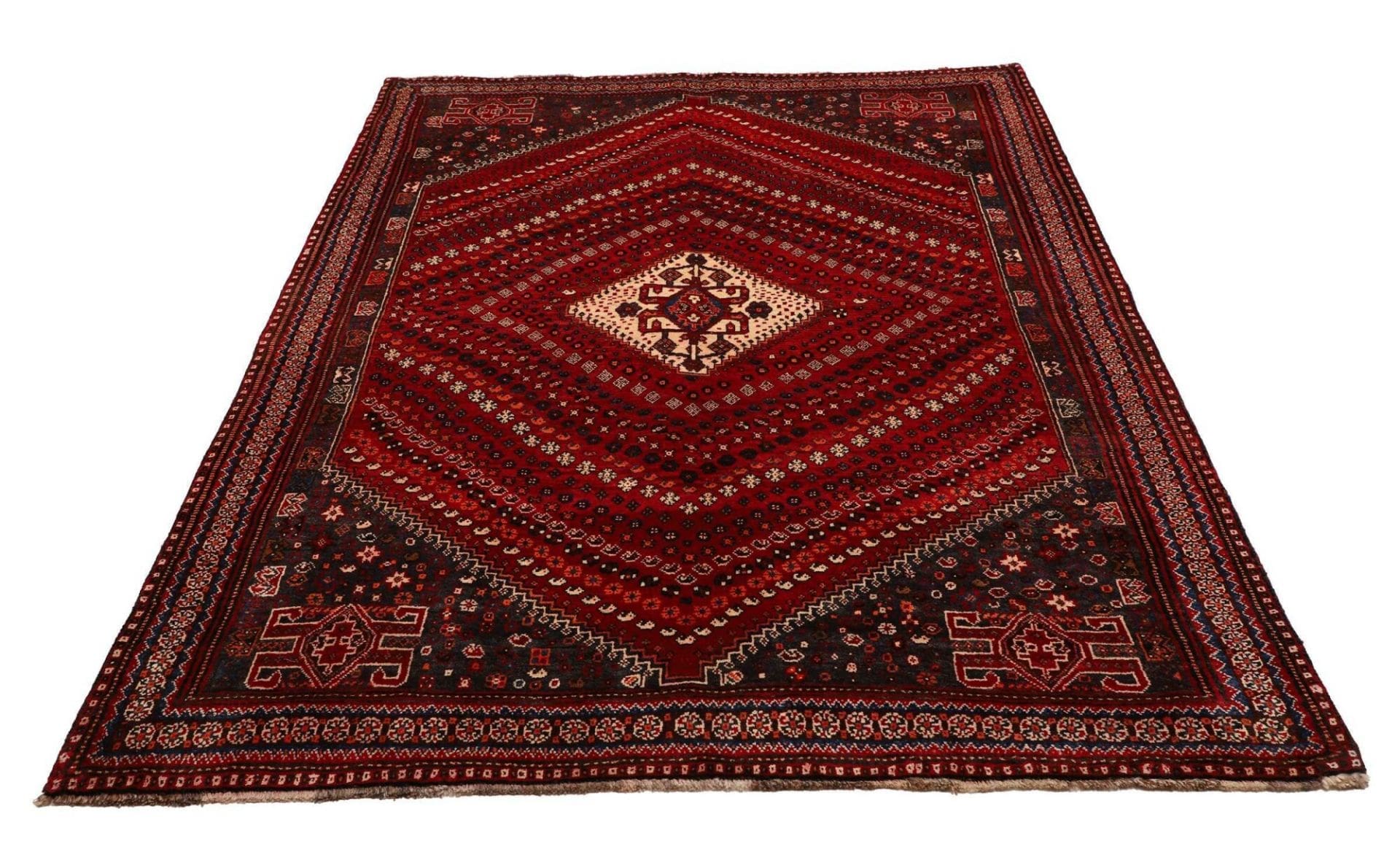 Handgeknüpfter Shiraz Perserteppich, 173 × 249 cm, Wolle