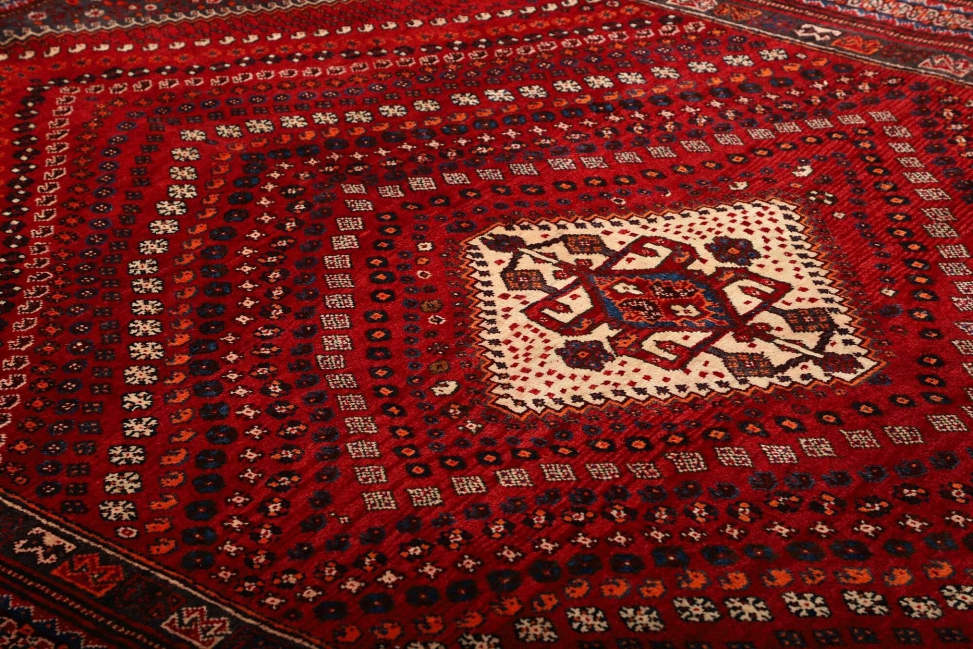 Handgeknüpfter Shiraz Perserteppich, 173 × 249 cm, Wolle