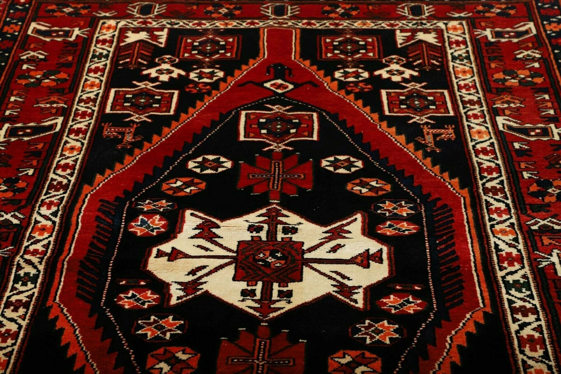 Handgeknüpfter Hamadan Herati Perserteppich, 155 × 216 cm, Wolle